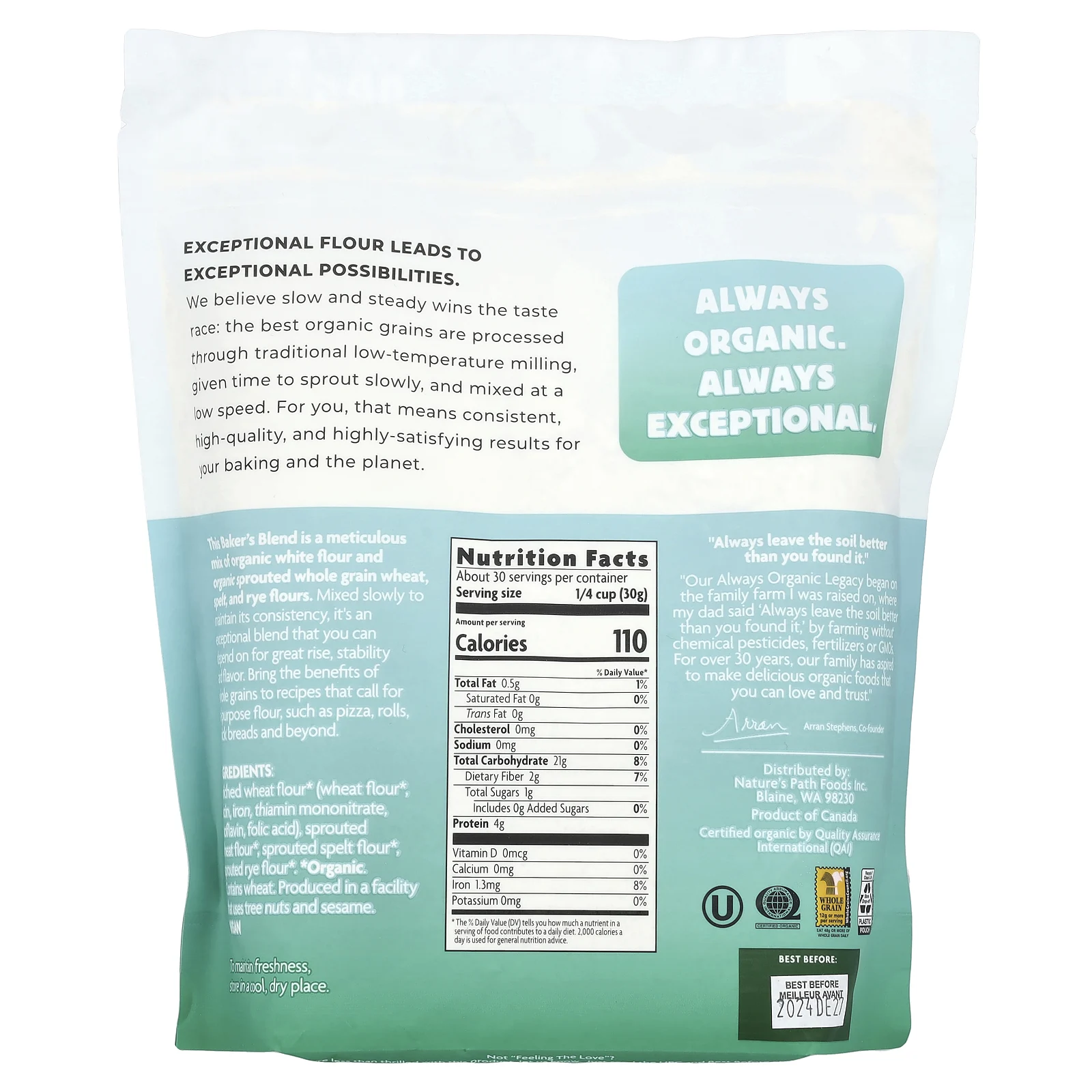 Nature's Path, Органическая мука из пекарской смеси, 907 г (2 фунта)