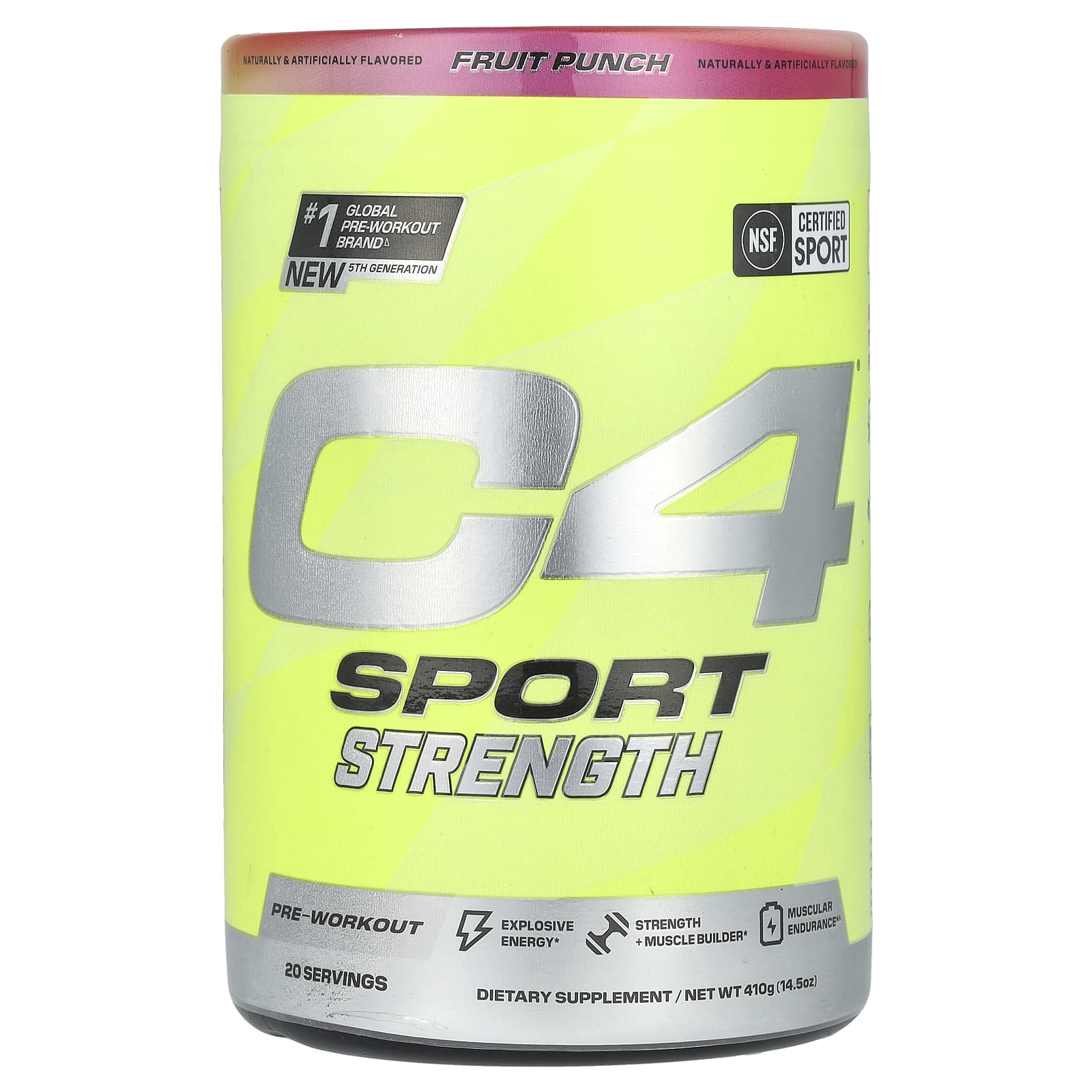 C4 / Cellucor, C4, Sport Strength, перед тренировкой, фруктовый пунш, 410 г (14,5 унции)