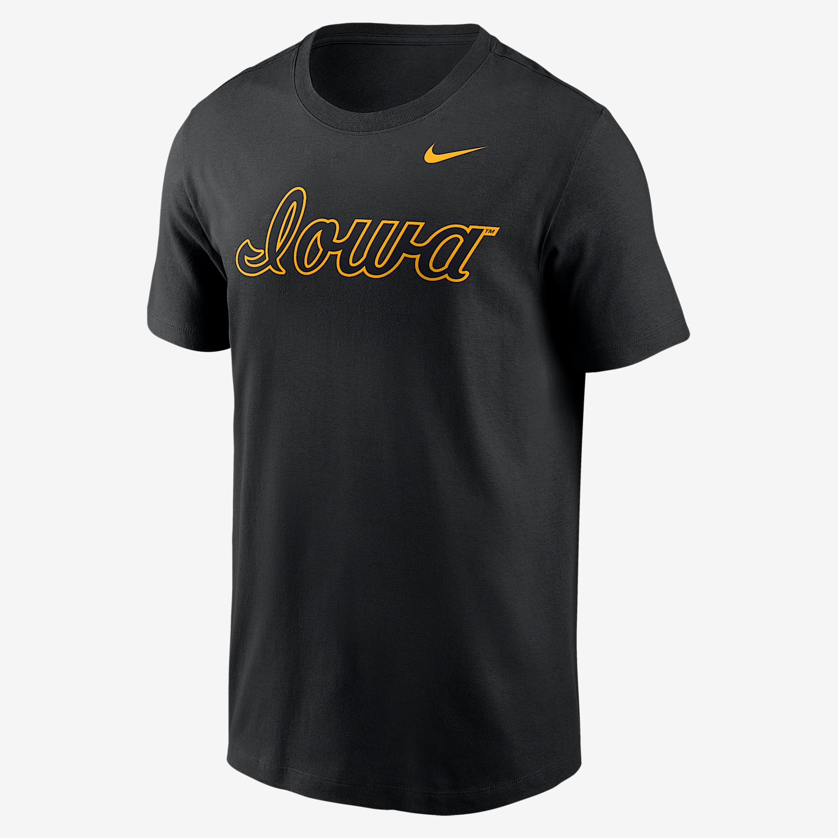 Iowa Hawkeyes Baseball Wordmark Men's Nike College T-Shirt