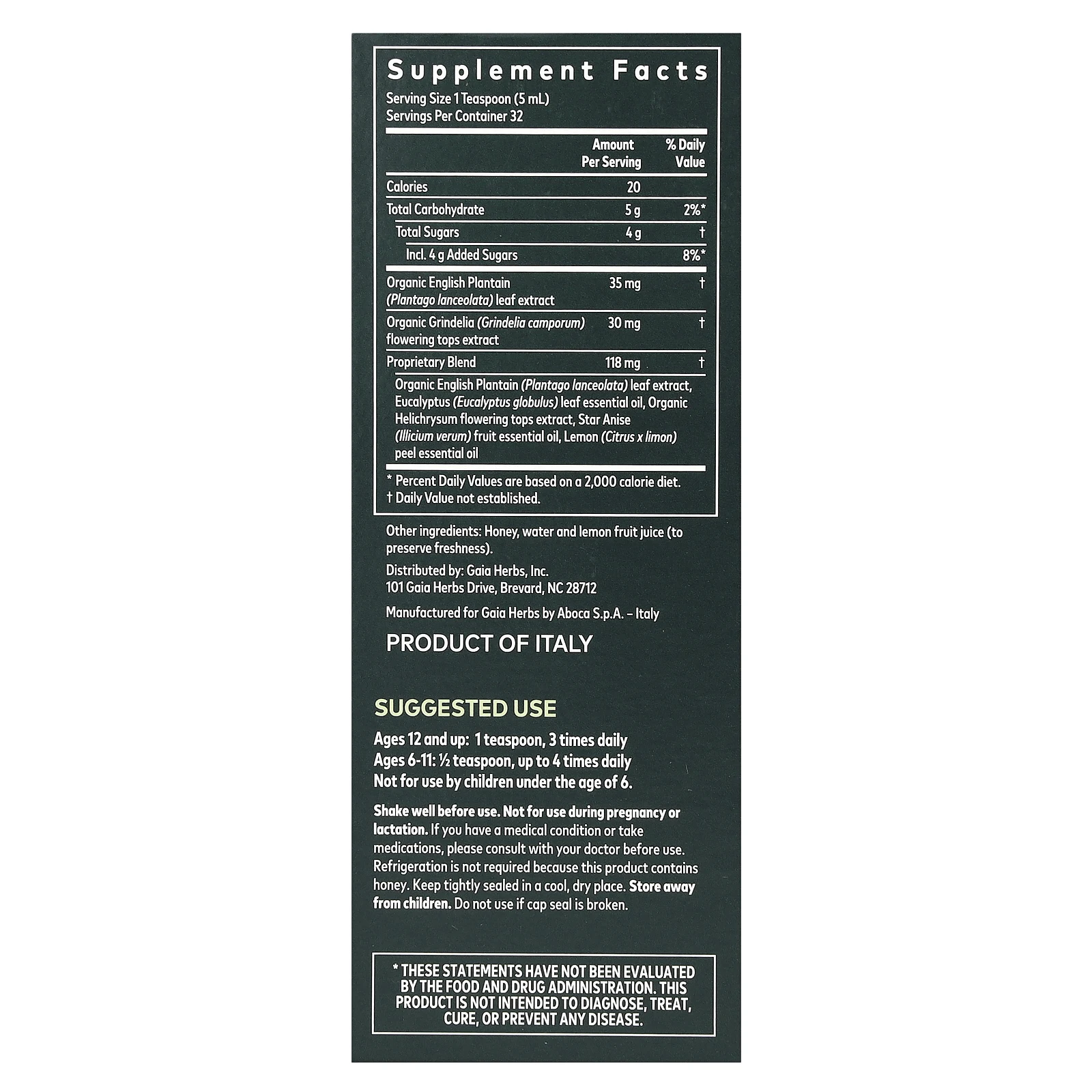 Gaia Herbs, сироп для здоровья бронхов, 160 мл (5,4 жидк. унции)