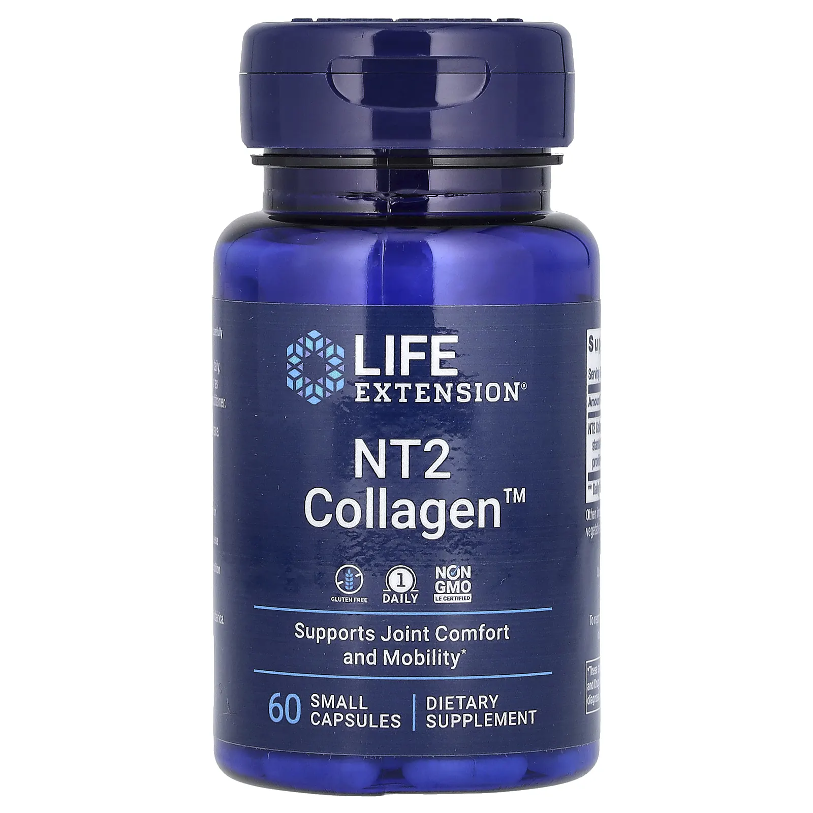 Life Extension, NT2 Collagen, 60 маленьких капсул