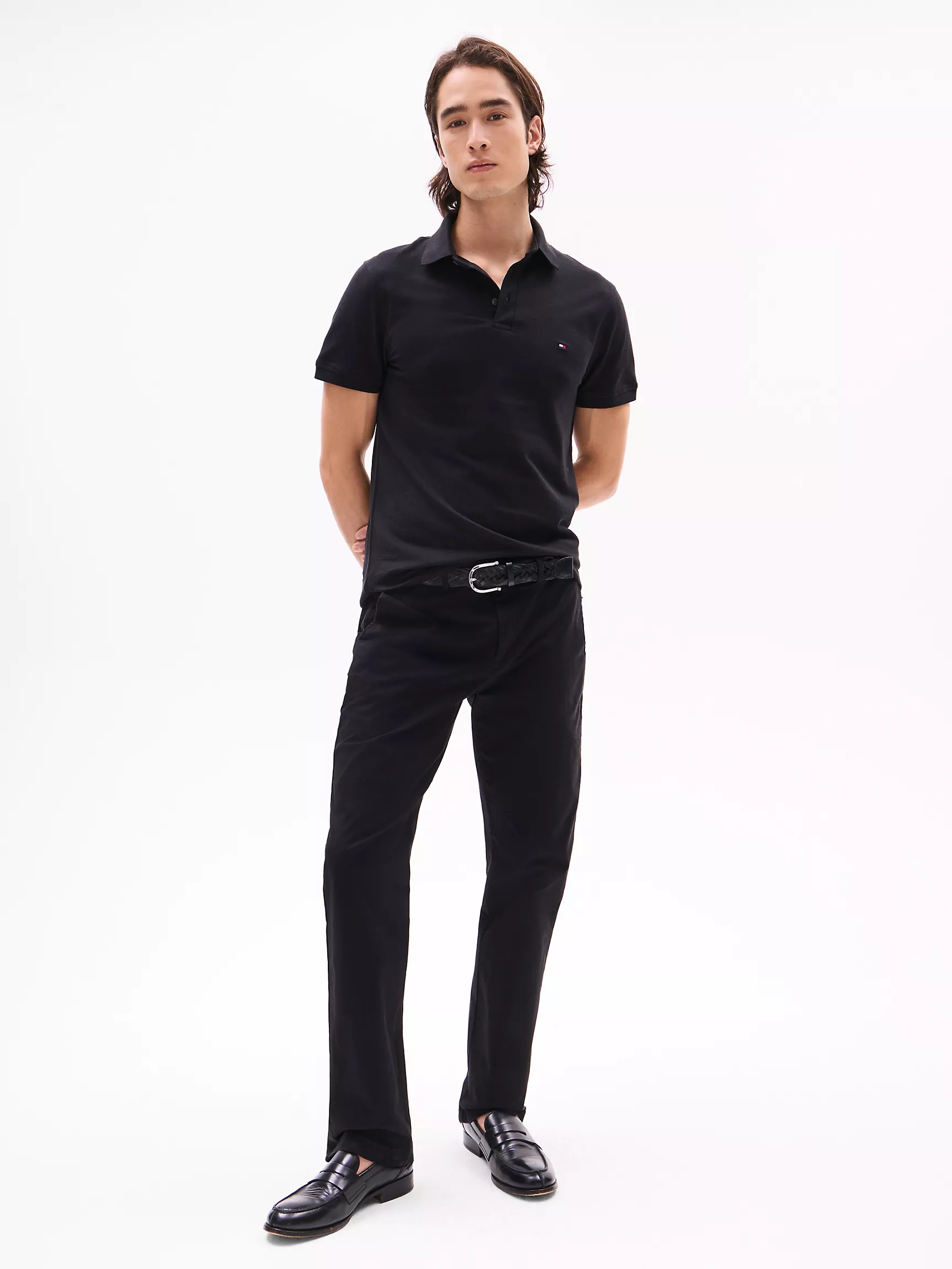 Мужское поло Tommy Hilfiger, Приталенное эластичное поло из пике