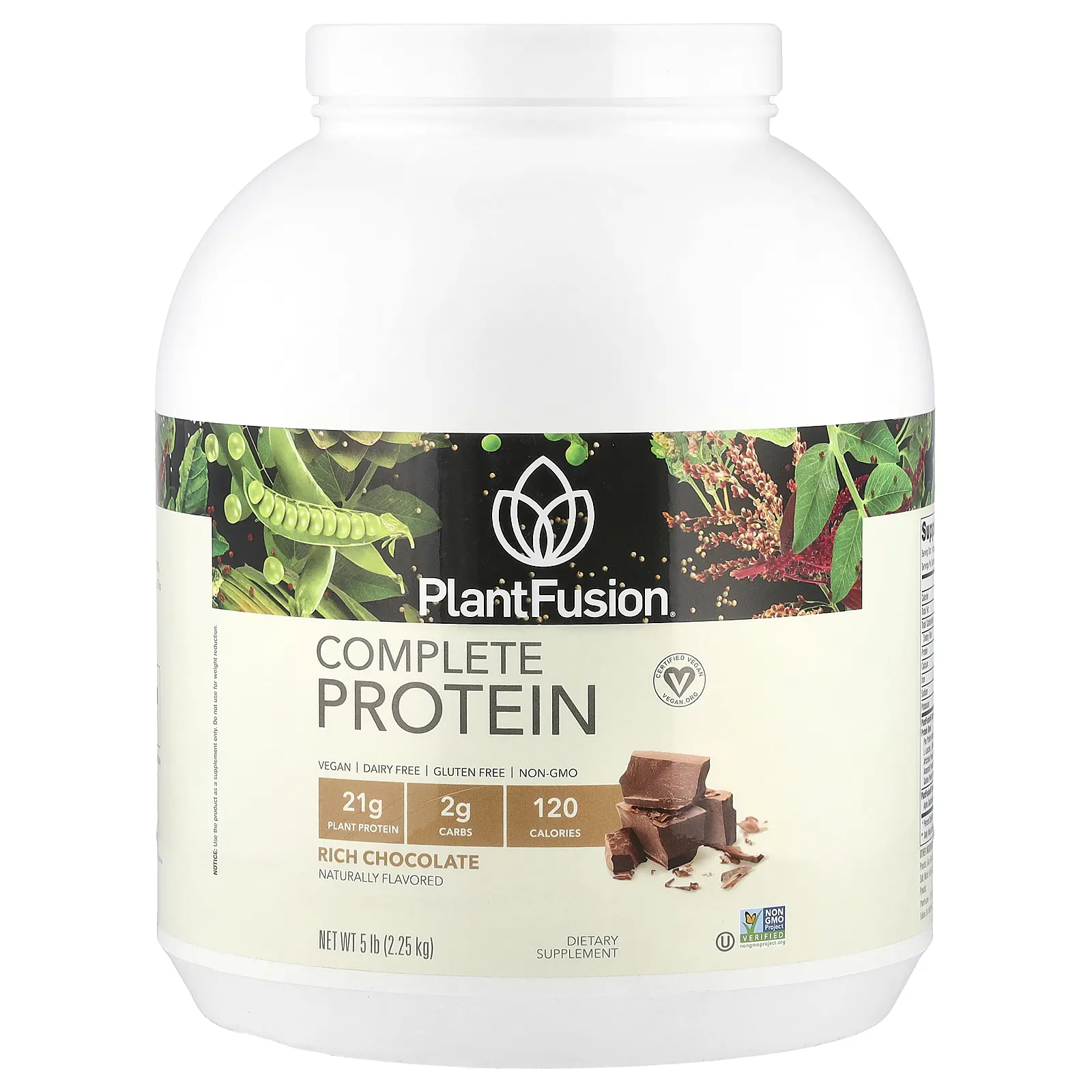PlantFusion, Complete Protein, насыщенный шоколад, 2,25 кг (5 фунтов)