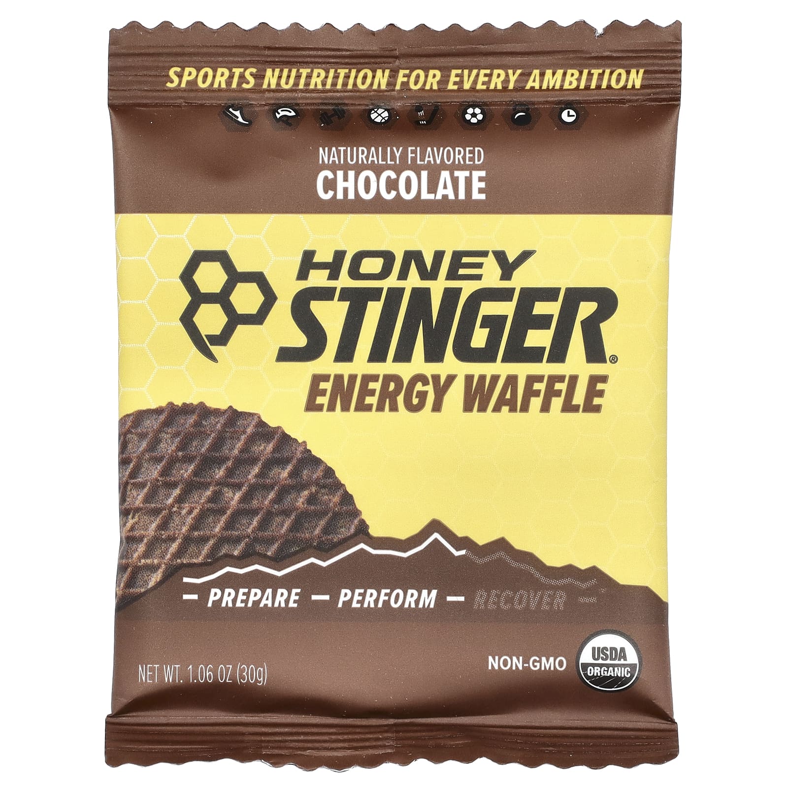 Honey Stinger, Energy Waffle, шоколад, 12 пакетиков, 30 г (1,06 унции)