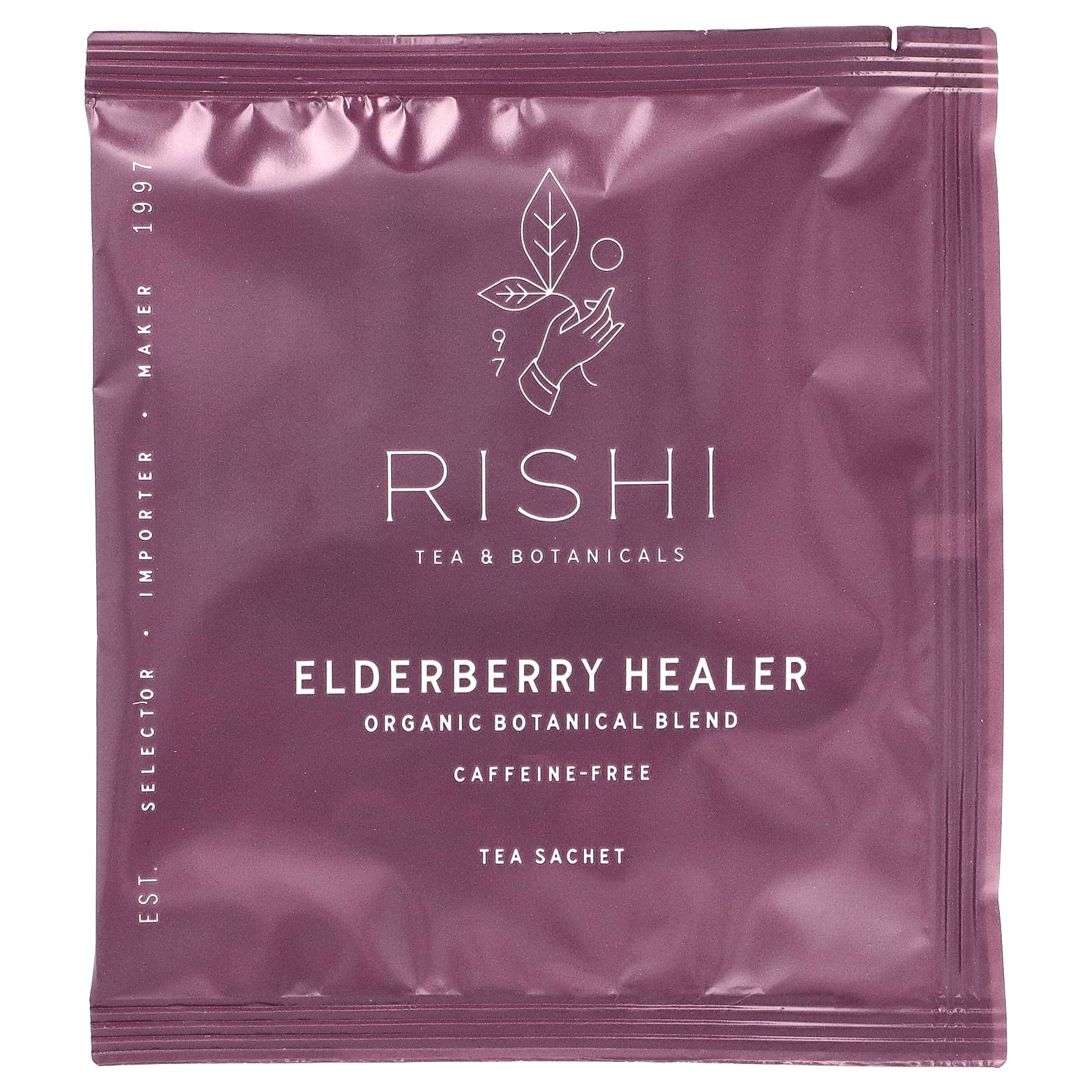 Rishi Tea, органическая растительная смесь, бузина, без кофеина, 15 пакетиков по 55,5 г (1,95 унции)