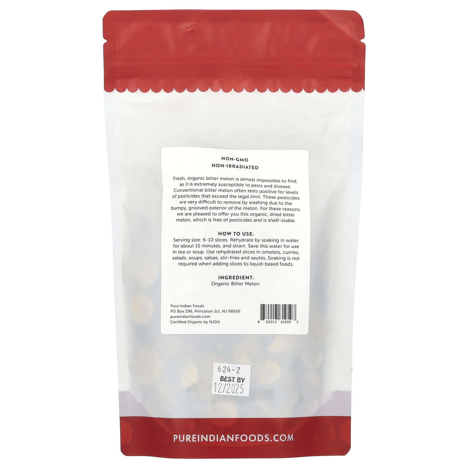 Pure Indian Foods, Органическая горькая дыня, 50 г (1,7 унции)