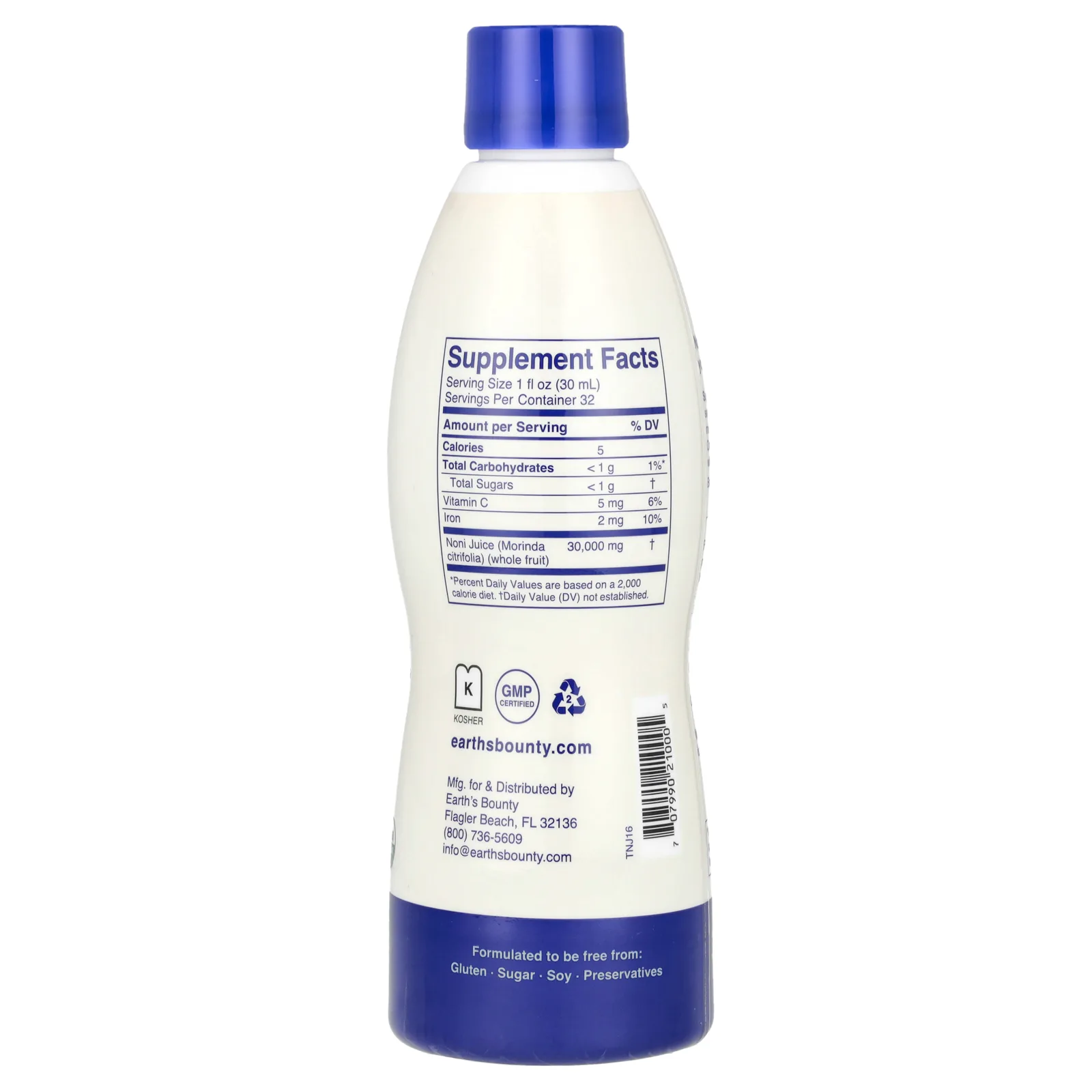 Earth's Bounty, органический таитянский сок нони, 946 мл (32 жидк. унции)