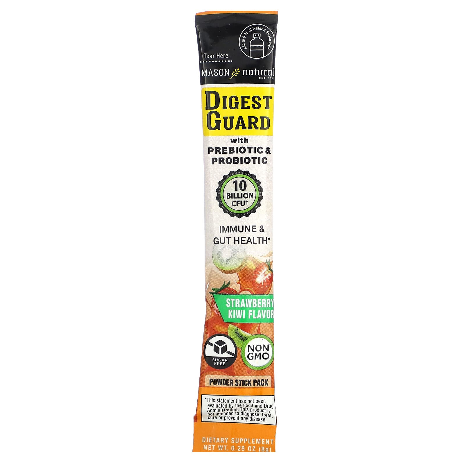Mason Natural, Digest Guard, клубника и киви, 14 пакетиков в стиках по 8 г (0,28 унции)