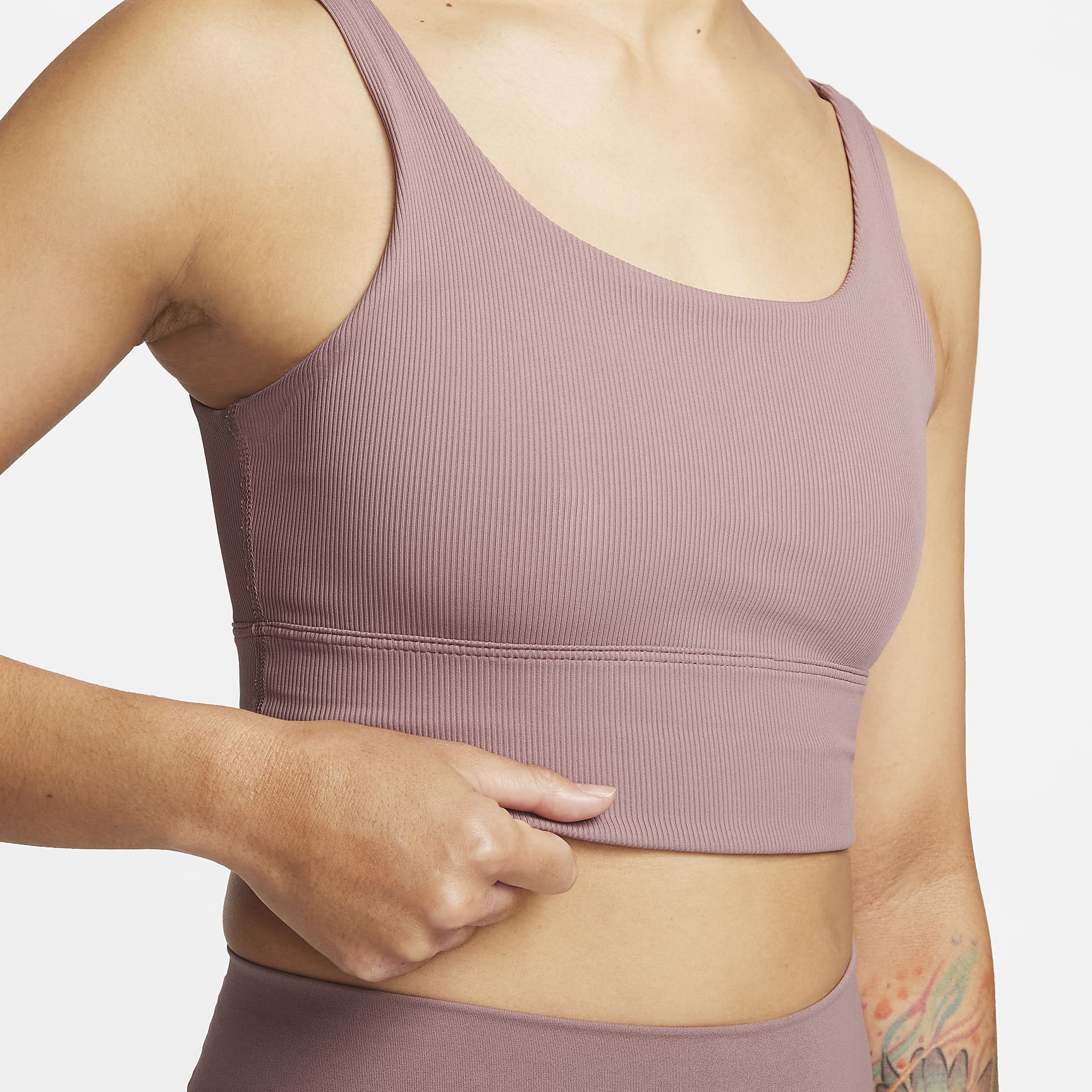 Nike Zenvy Rib Women's Light-Support Non-Padded Longline Sports Bra