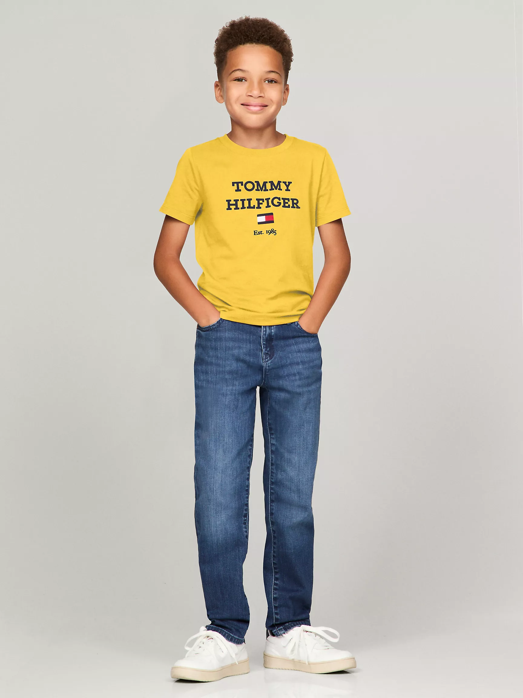 Футболка Tommy Hilfiger для мальчиков, Детская футболка с логотипом Hilfiger