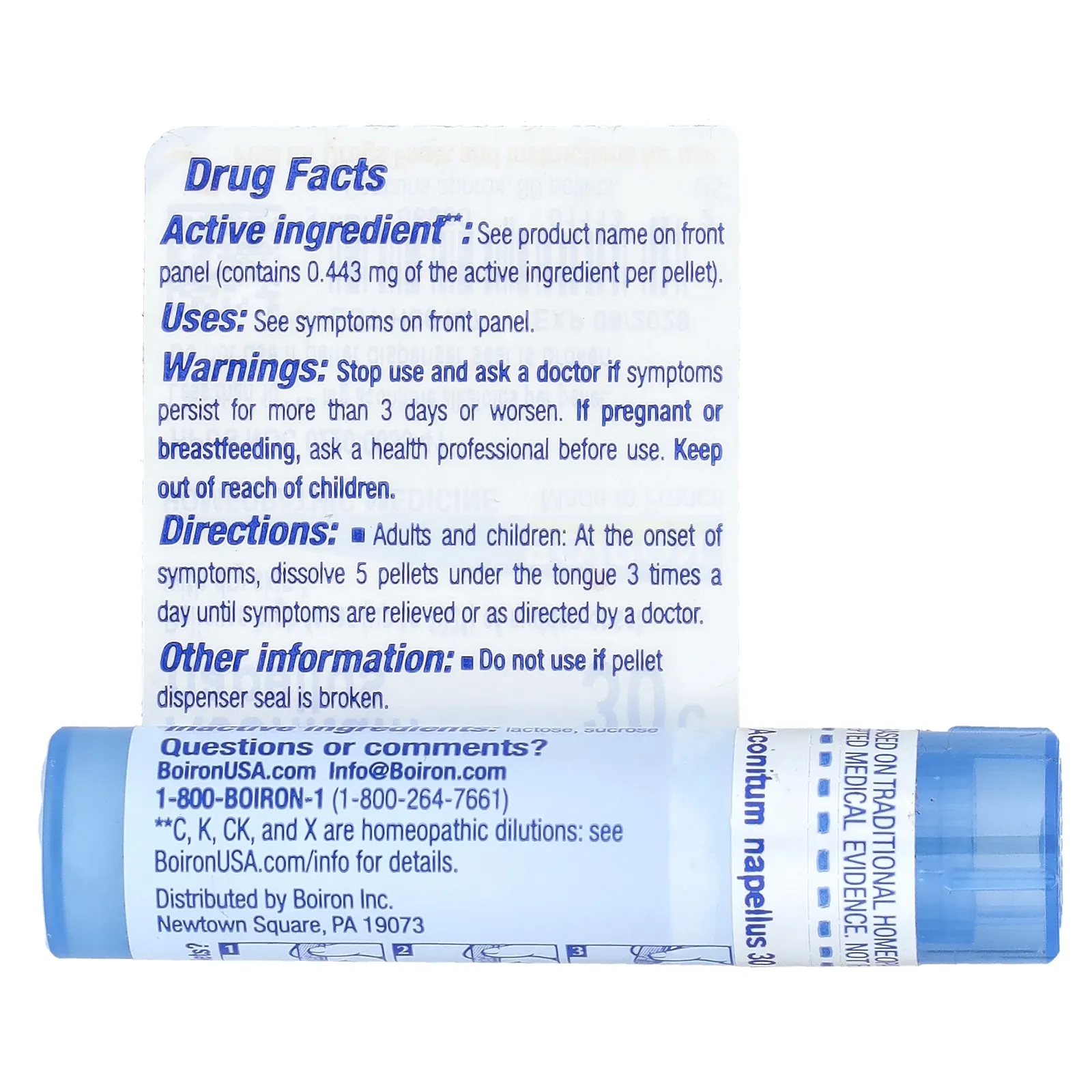 Boiron, Аконит клобучковый, 30C, прибл. 80 гранул