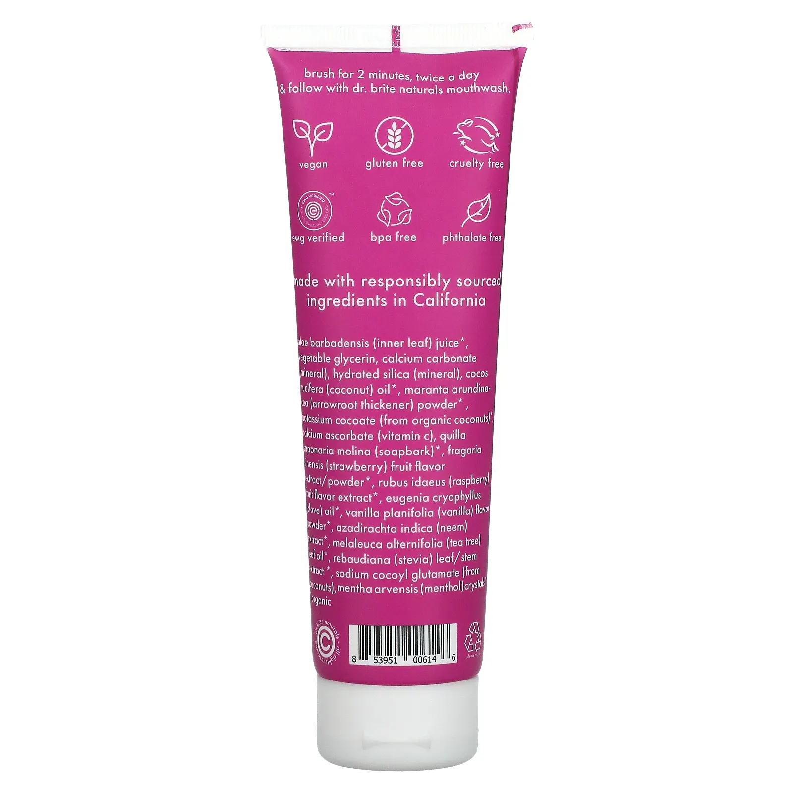 Dr. Brite, Kid's, зубная паста против зубного налета, ягодное, 142 г (5 унций)