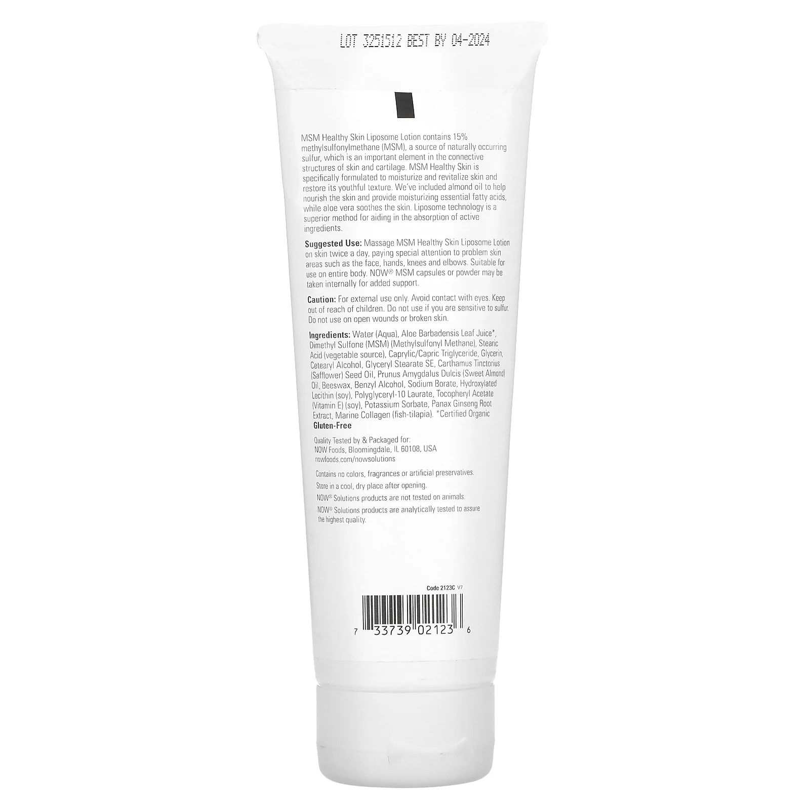 NOW Foods, Solutions, MSM Healthy Skin, липосомный лосьон с МСМ, 237 мл (8 жидких унций)