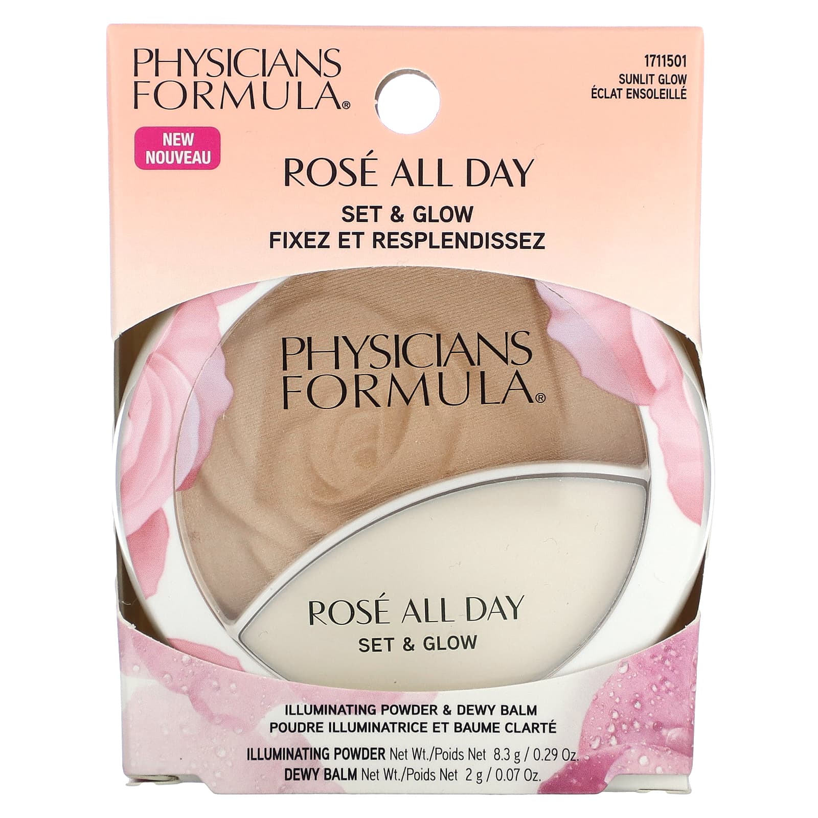 Physicians Formula, Rosé All Day, набор и сияние, пудра для сияния кожи, 1 шт.