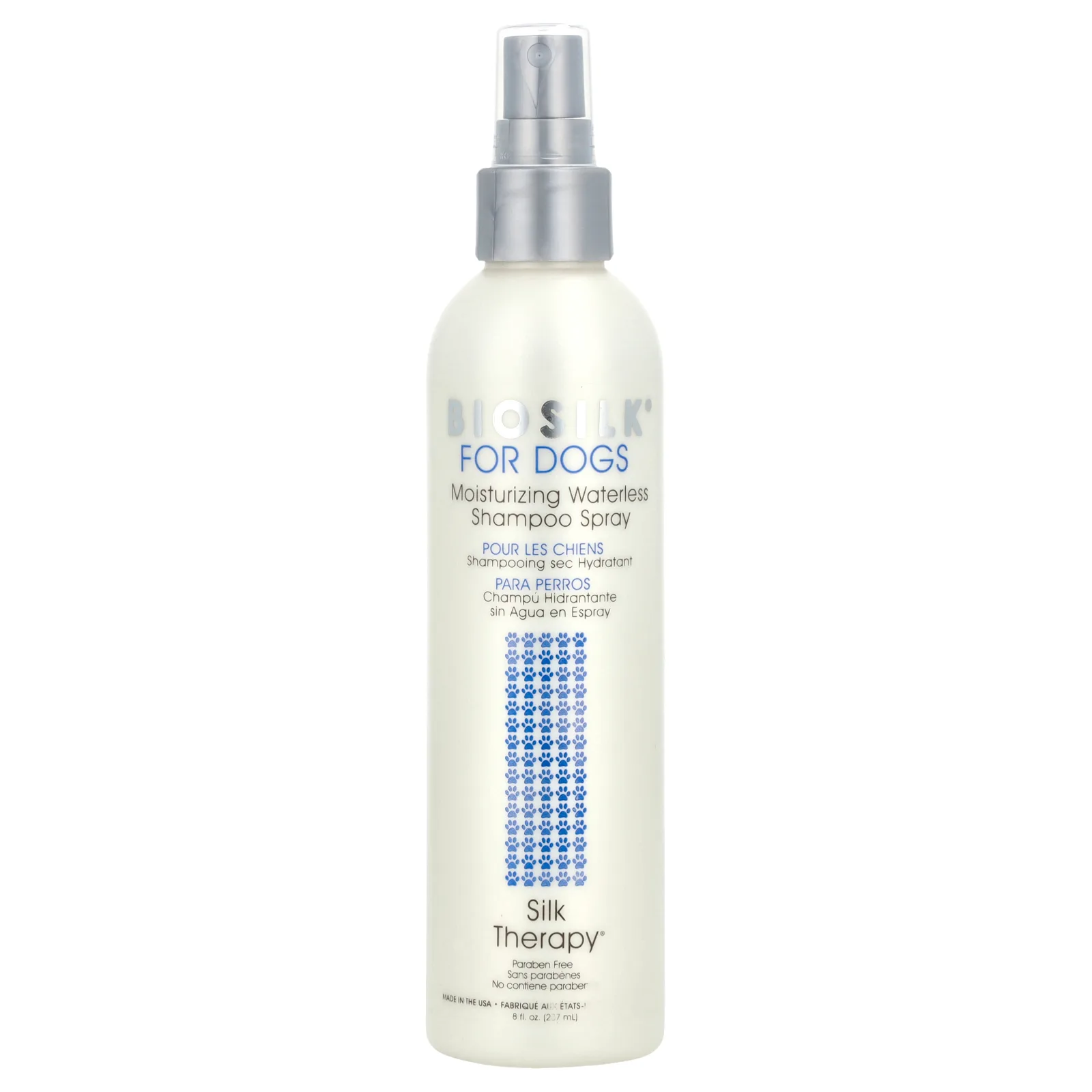 Biosilk, Silk Therapy, увлажняющий безводный шампунь-спрей для собак, 237 мл (8 жидк. Унций)