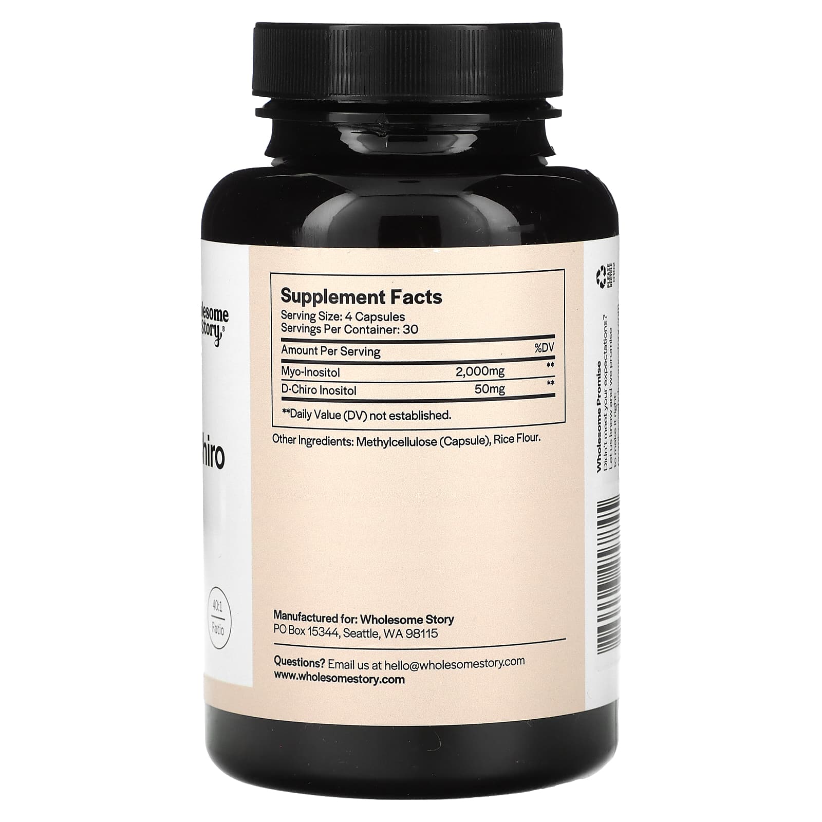 Wholesome Story, мио- и D-хироинозитол, 120 вегетарианских капсул
