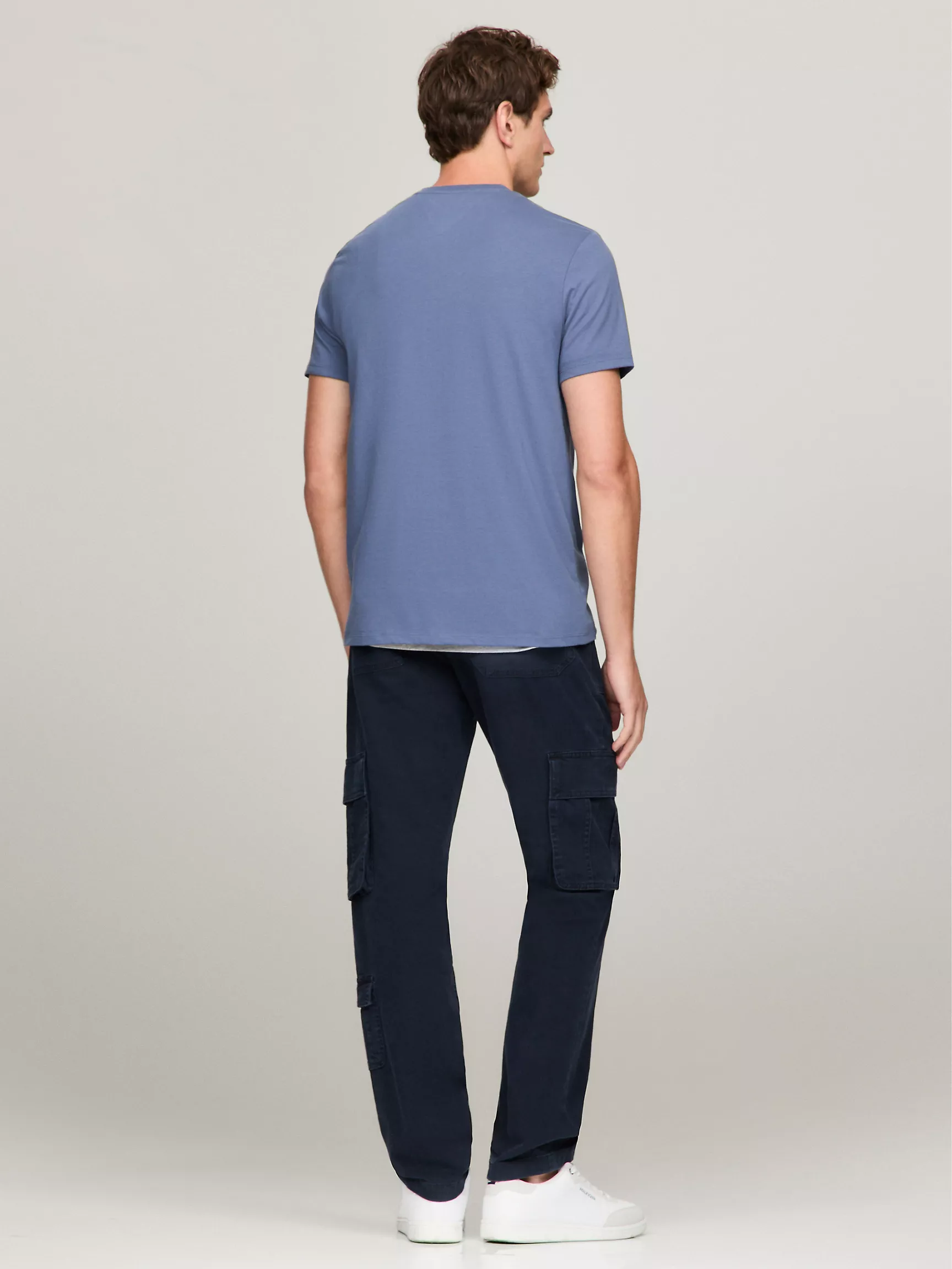 Мужская футболка Tommy Hilfiger, Футболка с вышитым логотипом Hilfiger Icon