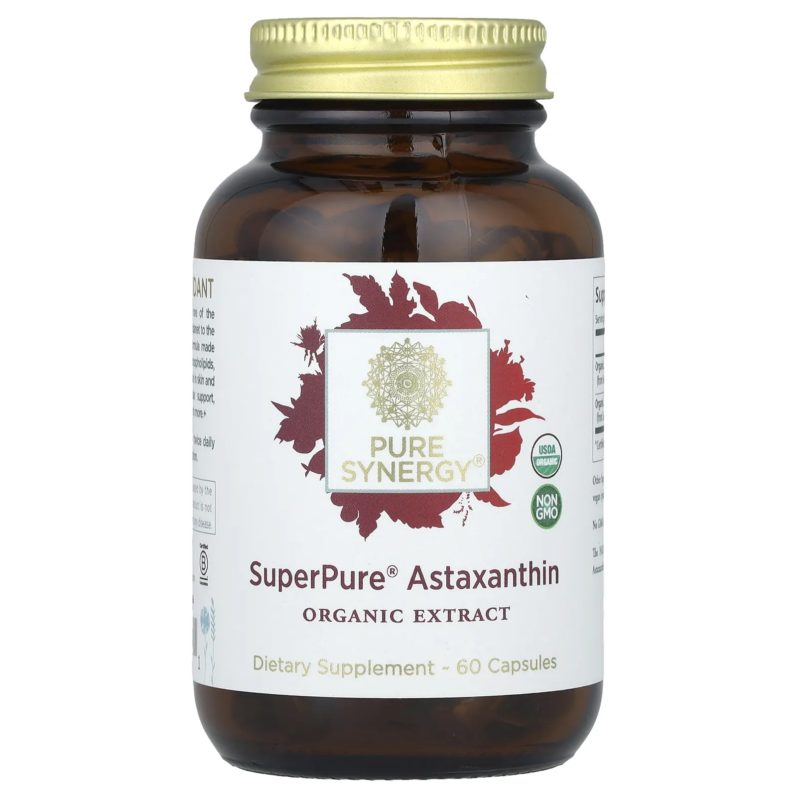 Pure Synergy, SuperPure, астаксантин, органический экстракт, 60 капсул
