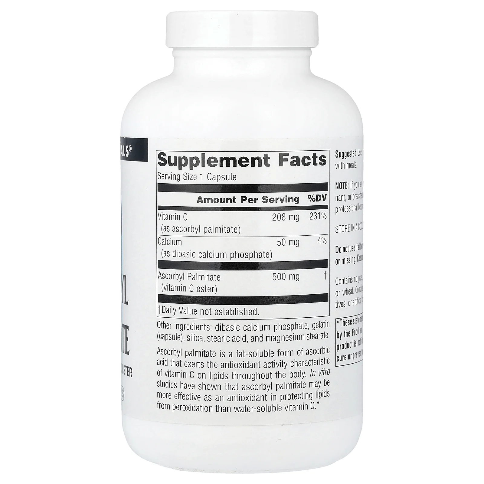 Source Naturals, аскорбил пальмитат, 180 капсул