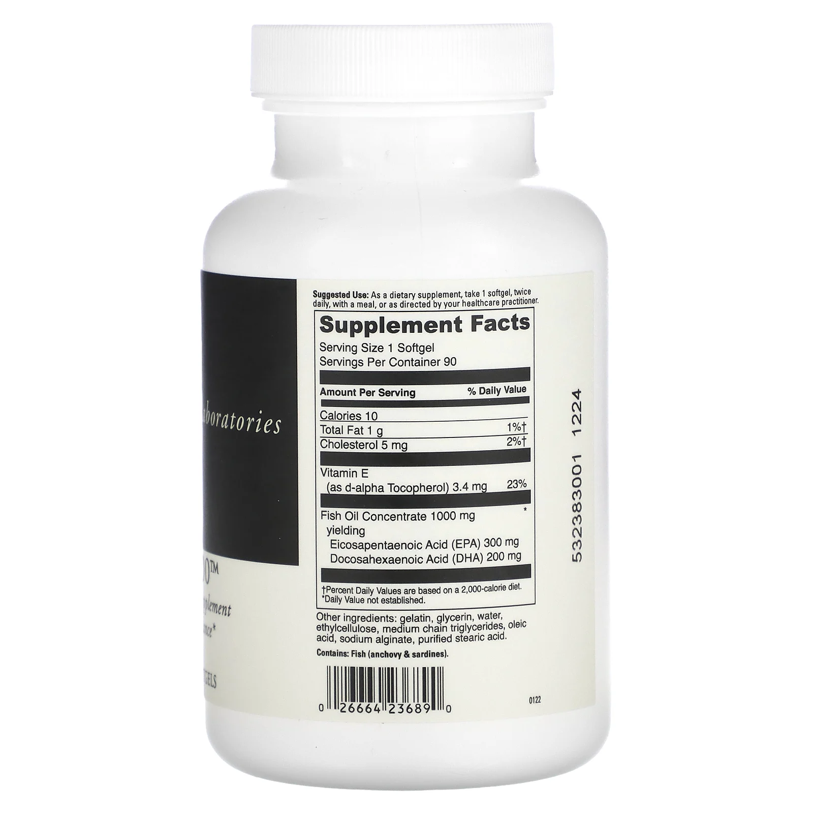 DaVinci Laboratories of Vermont, Омега-3 1000, 90 мягких таблеток, покрытых кишечнорастворимой оболочкой