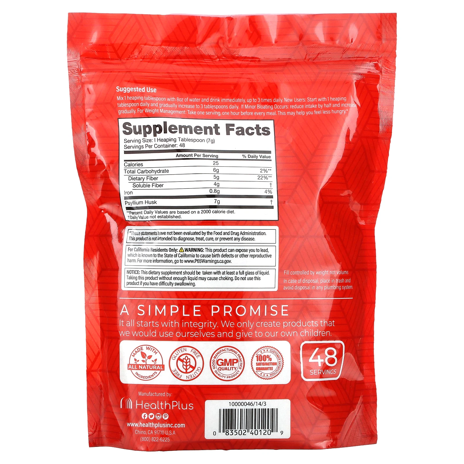 Health Plus, Экстракт листьев подорожника, 12 унций (340 г)