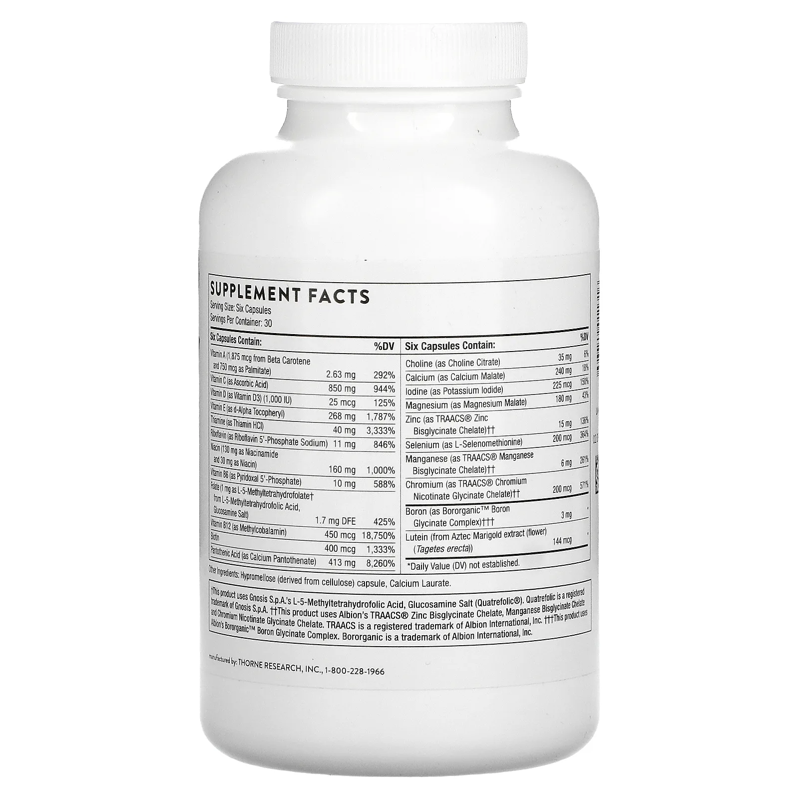 Thorne, мультивитамины для женщин старше 50 лет, 180 капсул