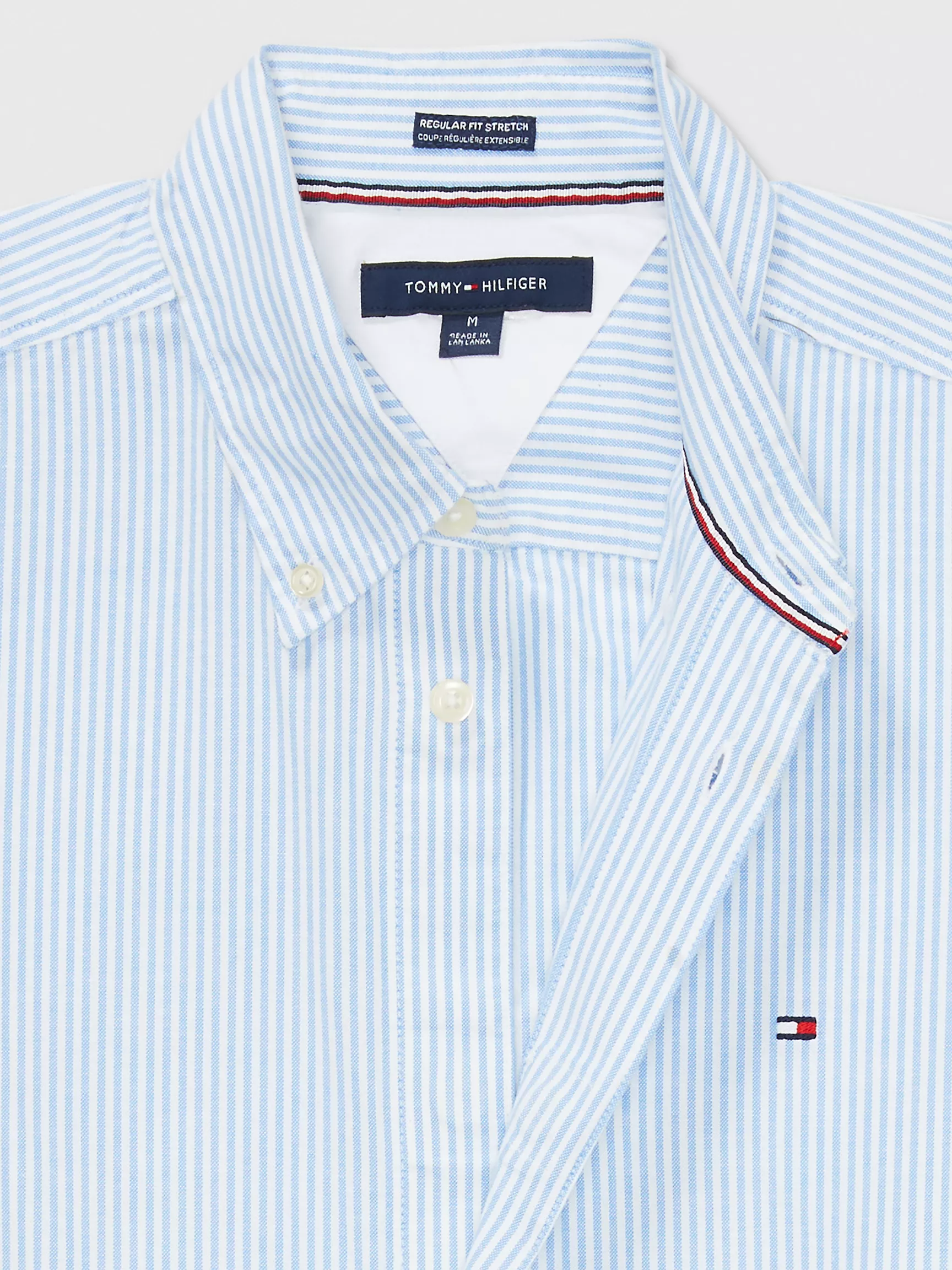 Мужская рубашка Tommy Hilfiger, Полосатая эластичная рубашка стандартного кроя