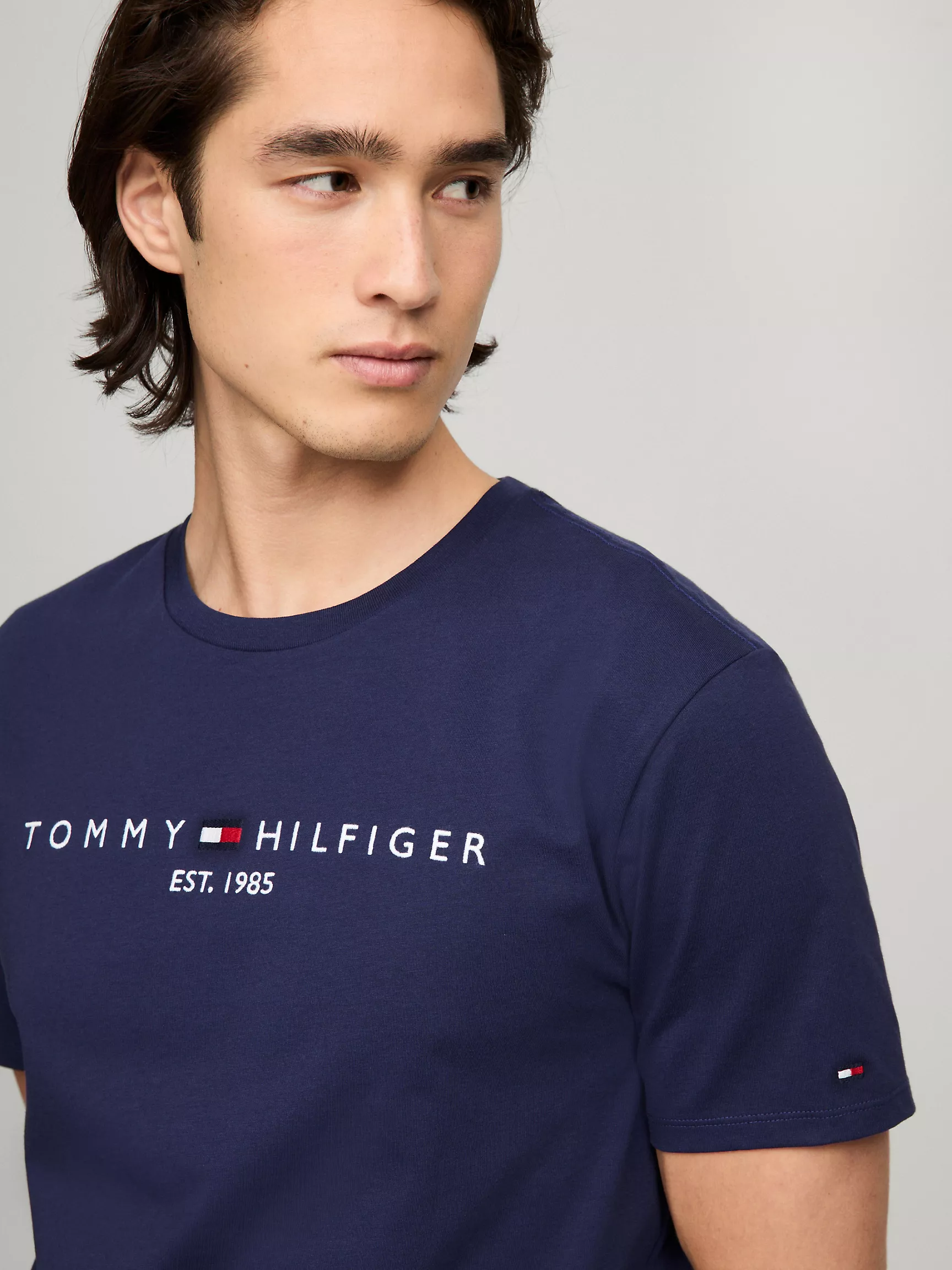 Мужская футболка Tommy Hilfiger, Футболка с вышитым логотипом Tommy