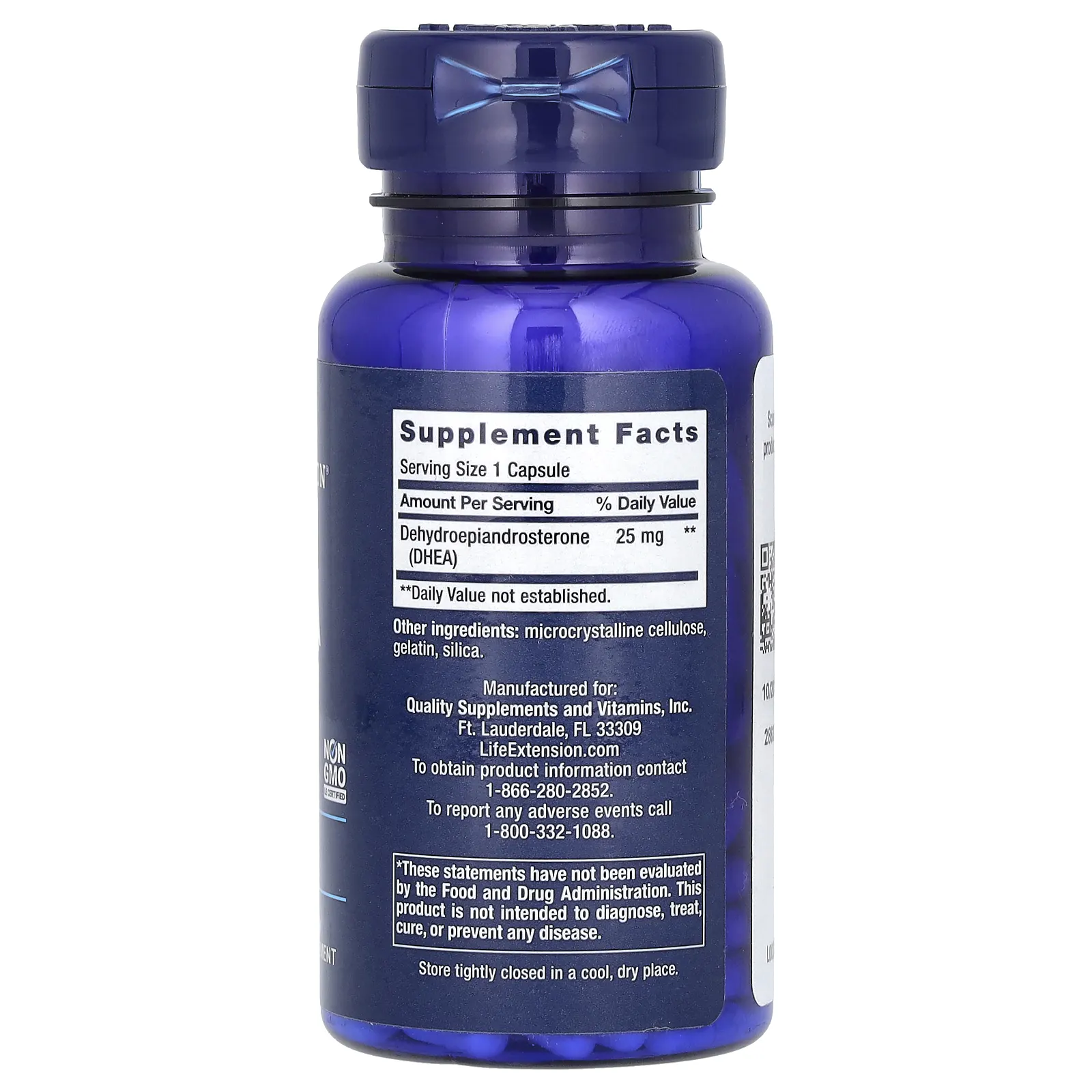 Life Extension, ДГЭА, 25 мг, 100 капсул