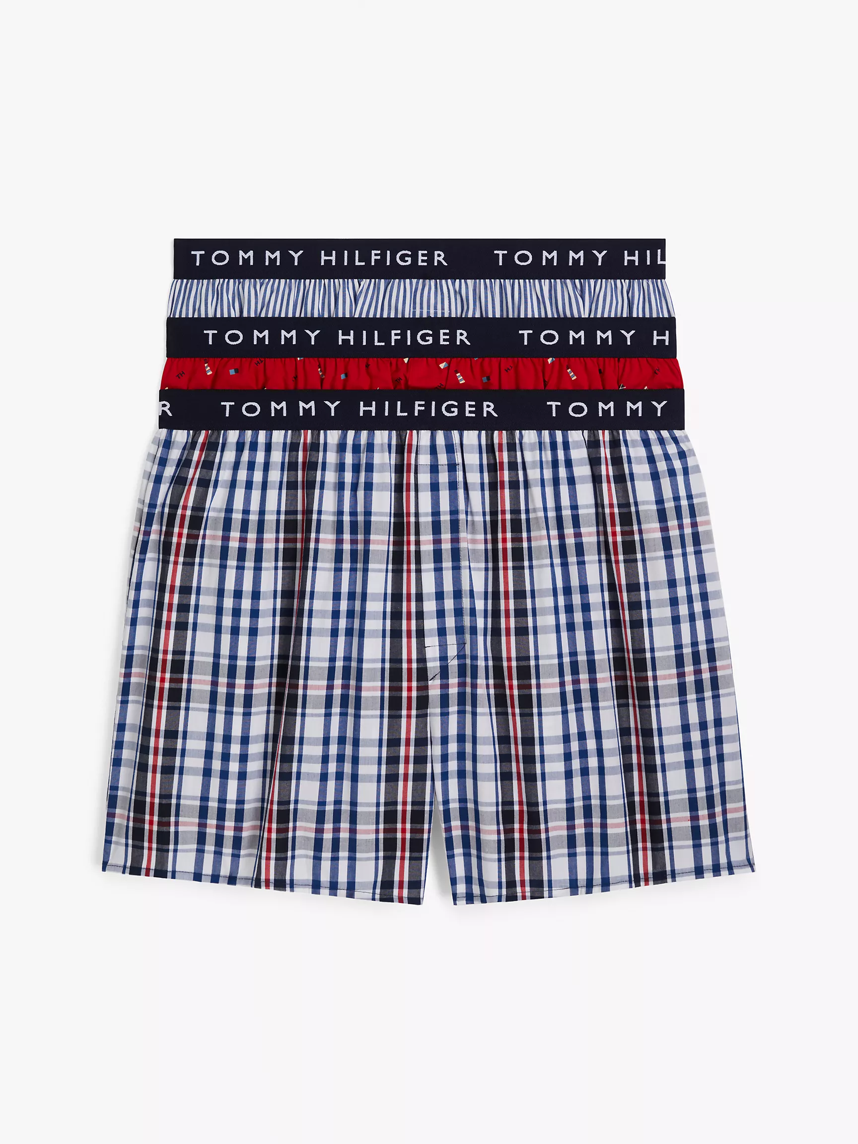 Мужское нижнее белье Tommy Hilfiger, Тканые боксёры Tommy с логотипом (набор 3 шт.)