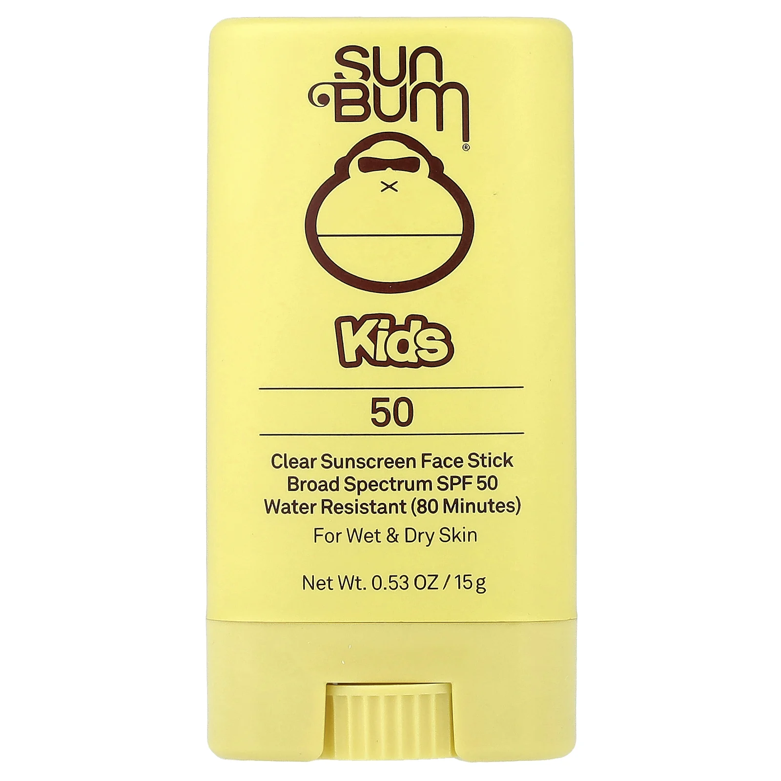 Sun Bum, очищающий солнцезащитный стик для лица, SPF 50, 15 г (0,53 унции)