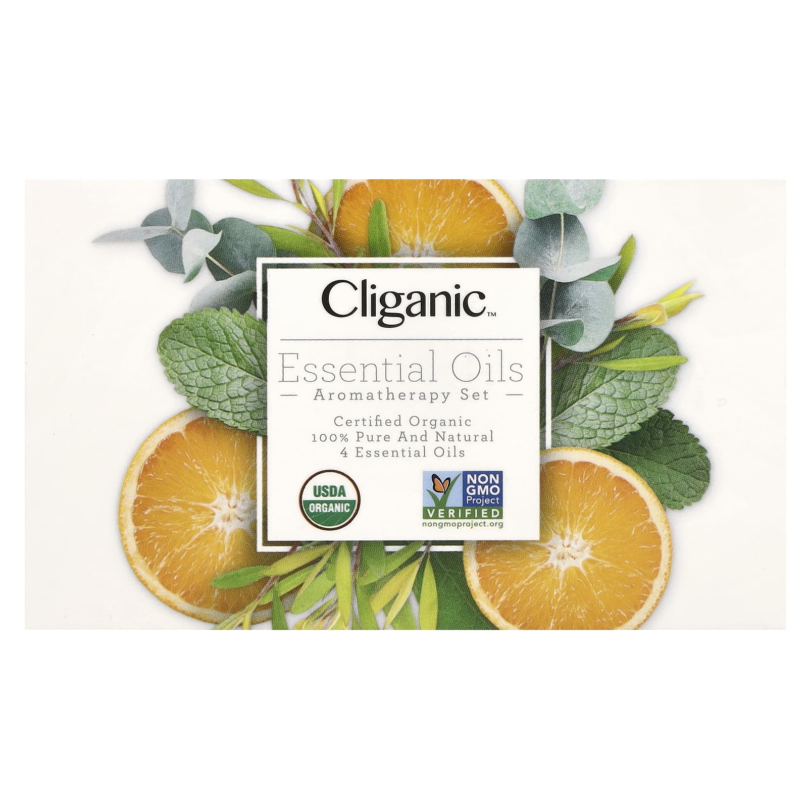 Cliganic, на 100% чистое эфирное масло, набор для ароматерапии, 4 флакона