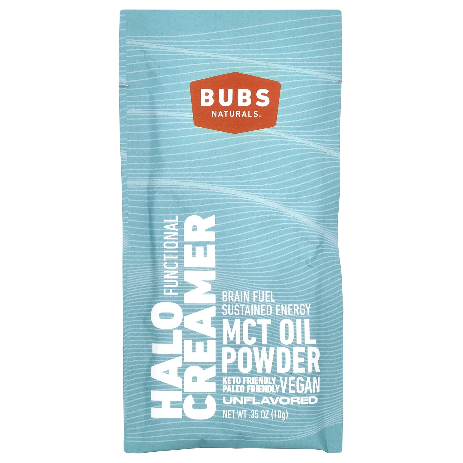 BUBS Naturals, Halo Creamer, масло со среднецепочечными триглицеридами в порошке, без добавок, 14 пакетиков по 10 г (0,35 унции)