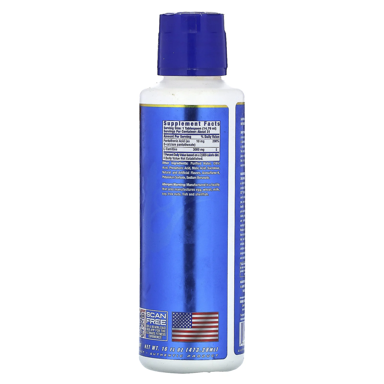 Ronnie Coleman, Vital Edition, XS 3000, L-карнитин, со вкусом черешни, 473,28 мл (16 жидк. унций)