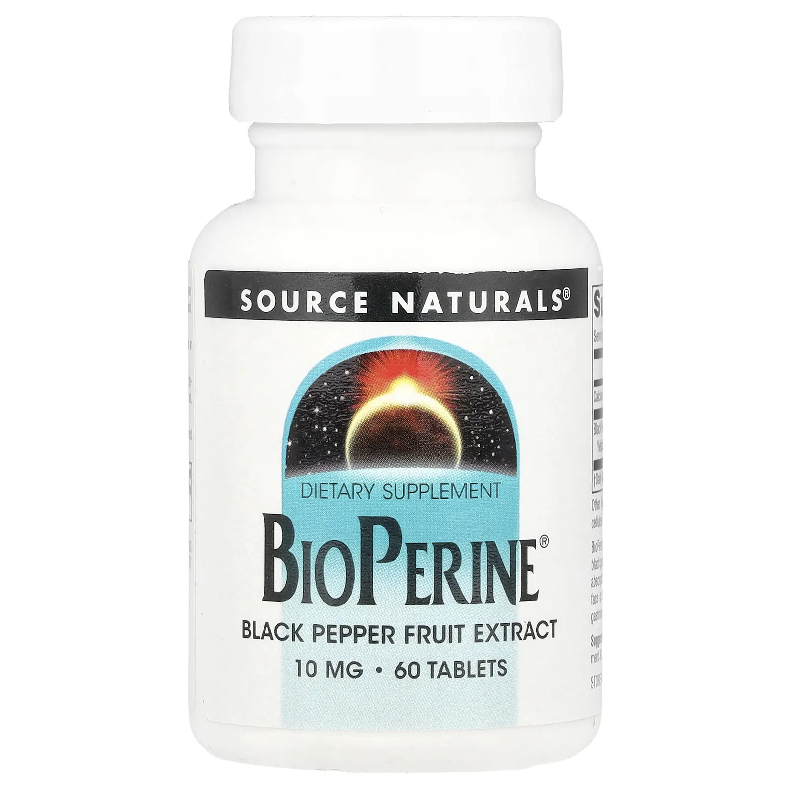 Source Naturals, BioPerine®, 10 мг, 60 таблеток
