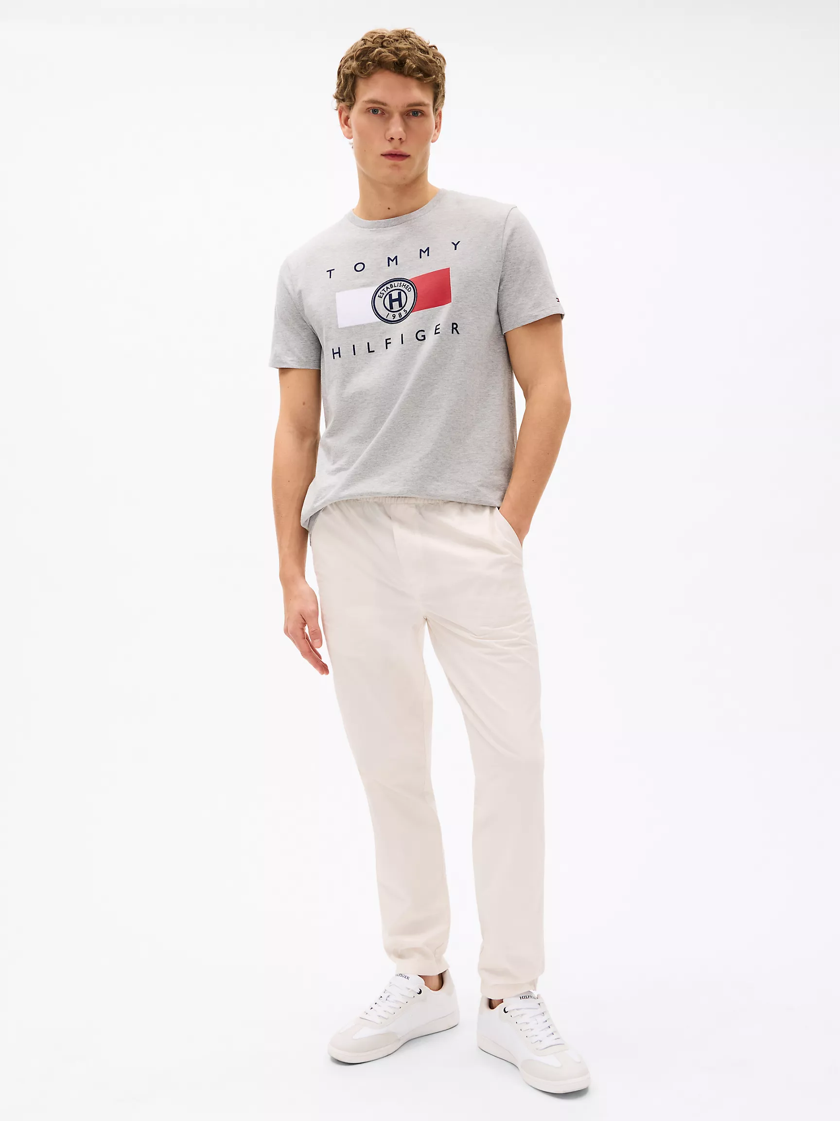 Мужская футболка Tommy Hilfiger, Футболка с логотипом в круге Hilfiger