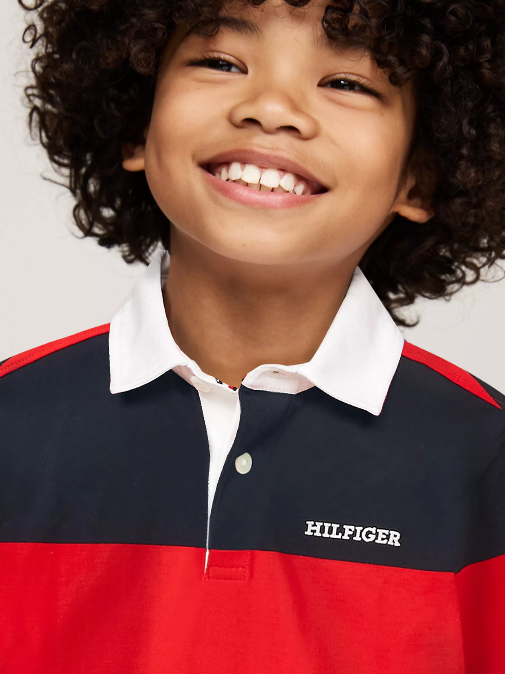 Рубашка-поло для мальчиков Tommy Hilfiger, Детское поло с длинным рукавом в регбийскую полоску