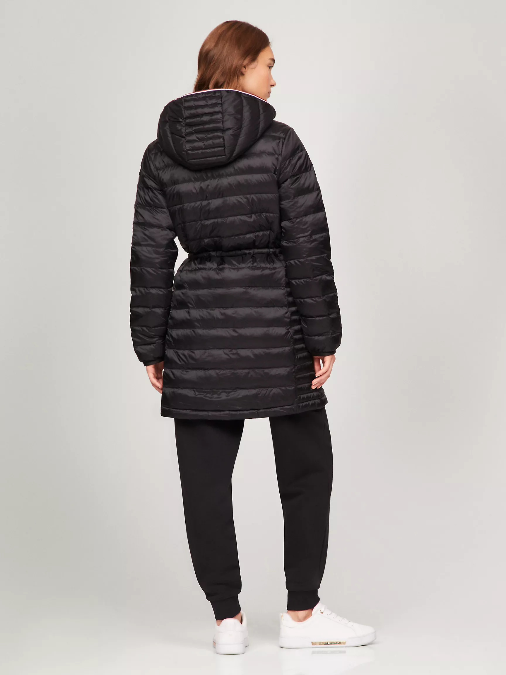 Женское пальто Tommy Hilfiger, Легкое пуховое пальто с капюшоном