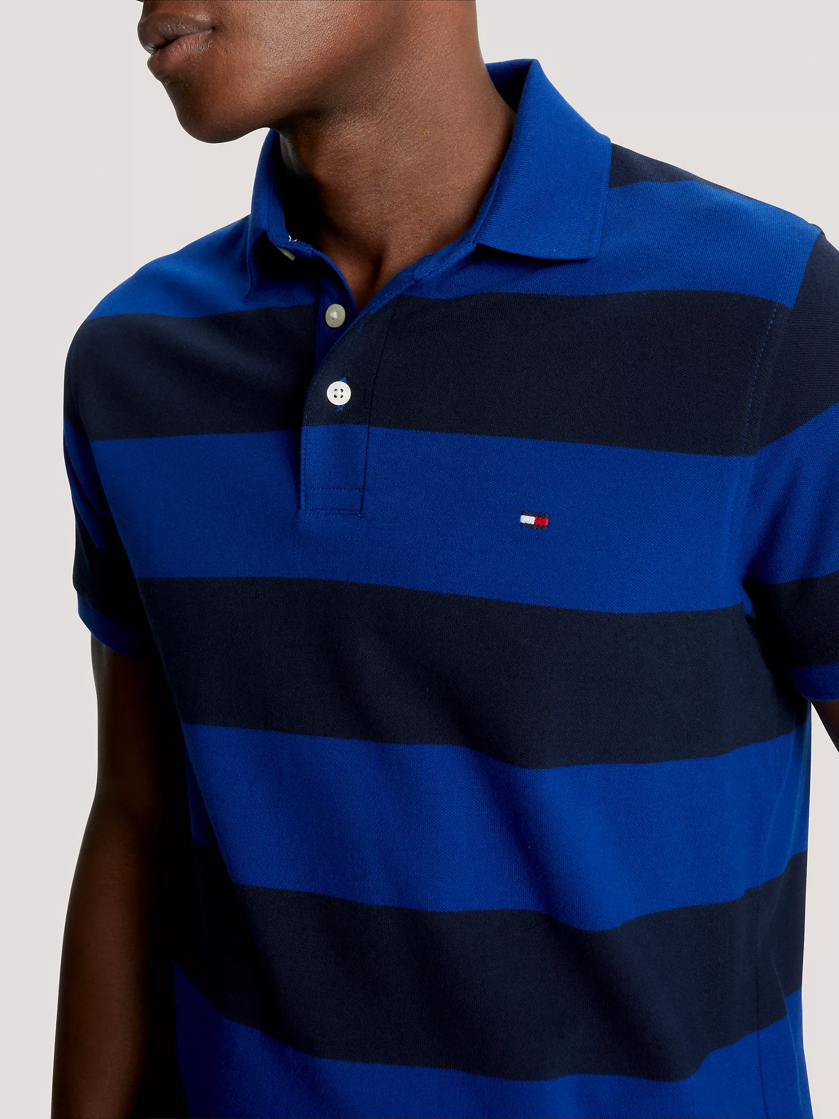 Мужское поло Tommy Hilfiger, Приталенное поло в регбийную полоску