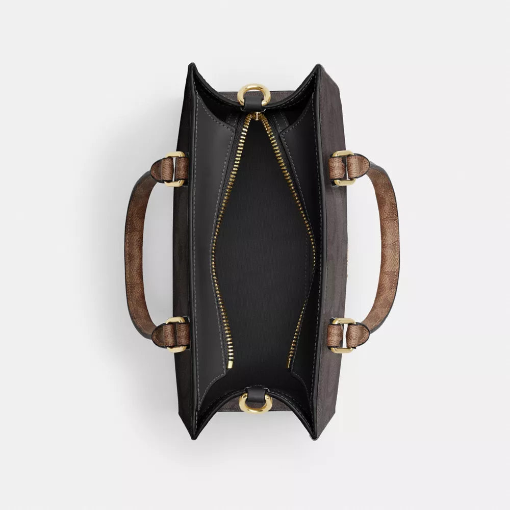 Сумка COACH Maggie Small Tote Bag In Blocked Signature Canvas