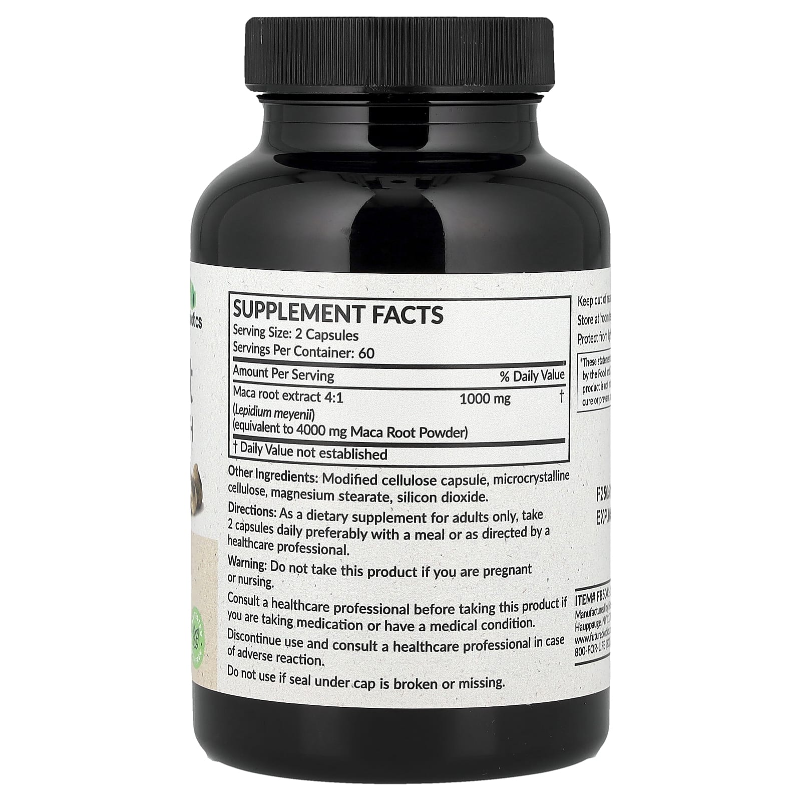 Futurebiotics, корень маки, 120 вегетарианских капсул (500 мг в 1 капсуле)