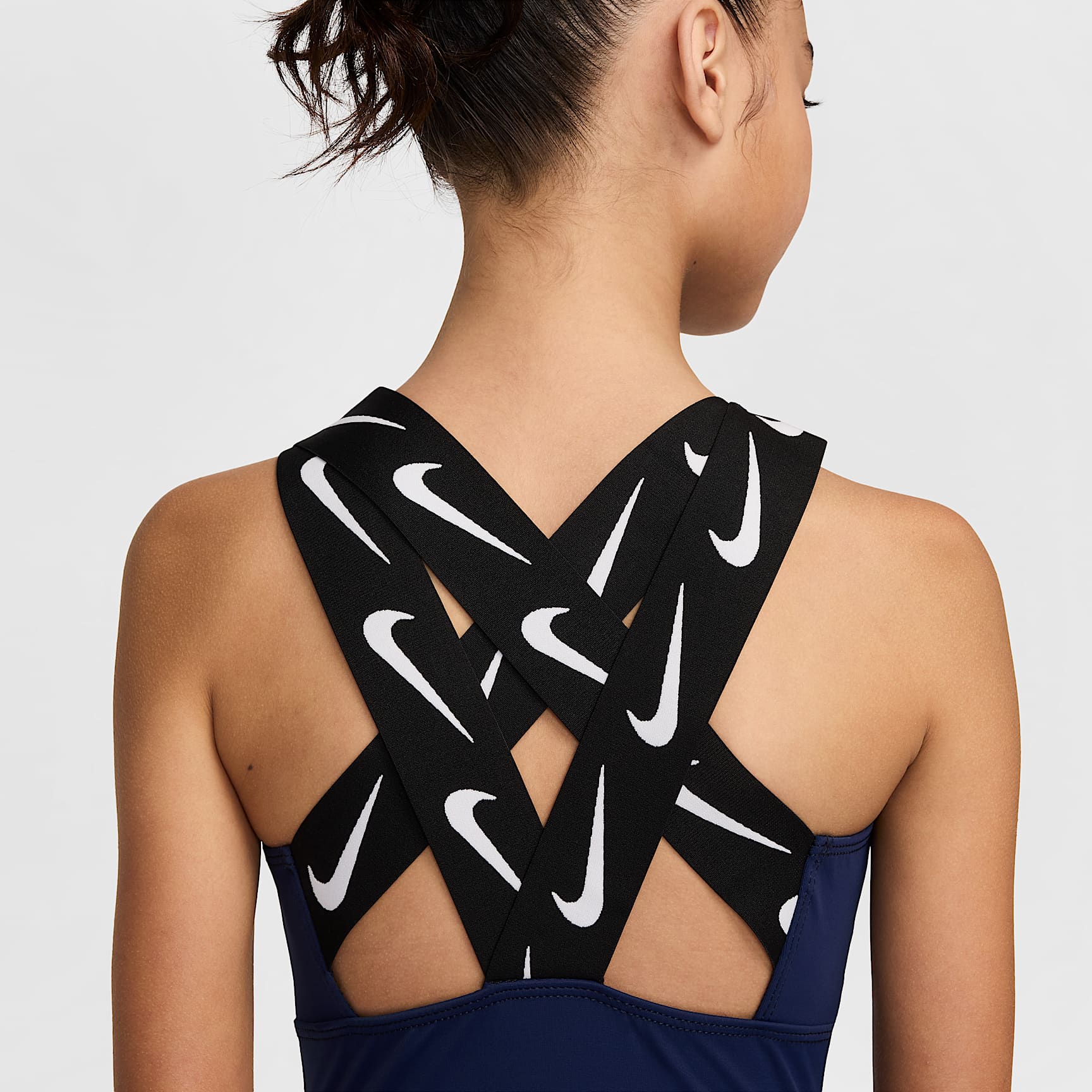 Nike Gymnastics Navy Strappy Performance Leotard