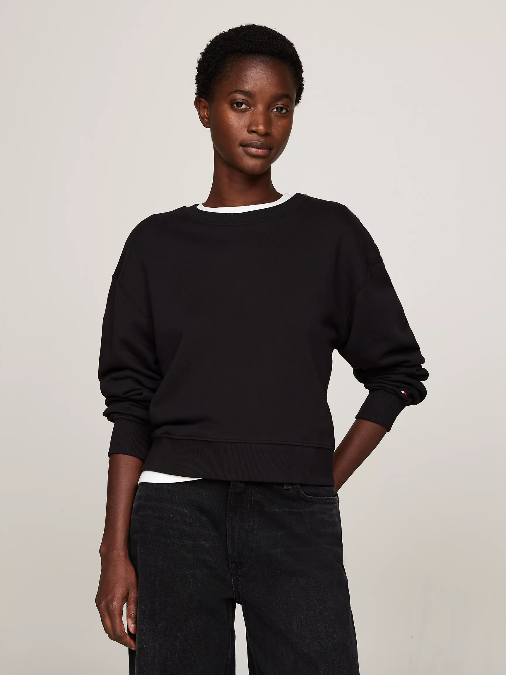 Женская толстовка Tommy Hilfiger, Свитшот с золотыми пуговицами