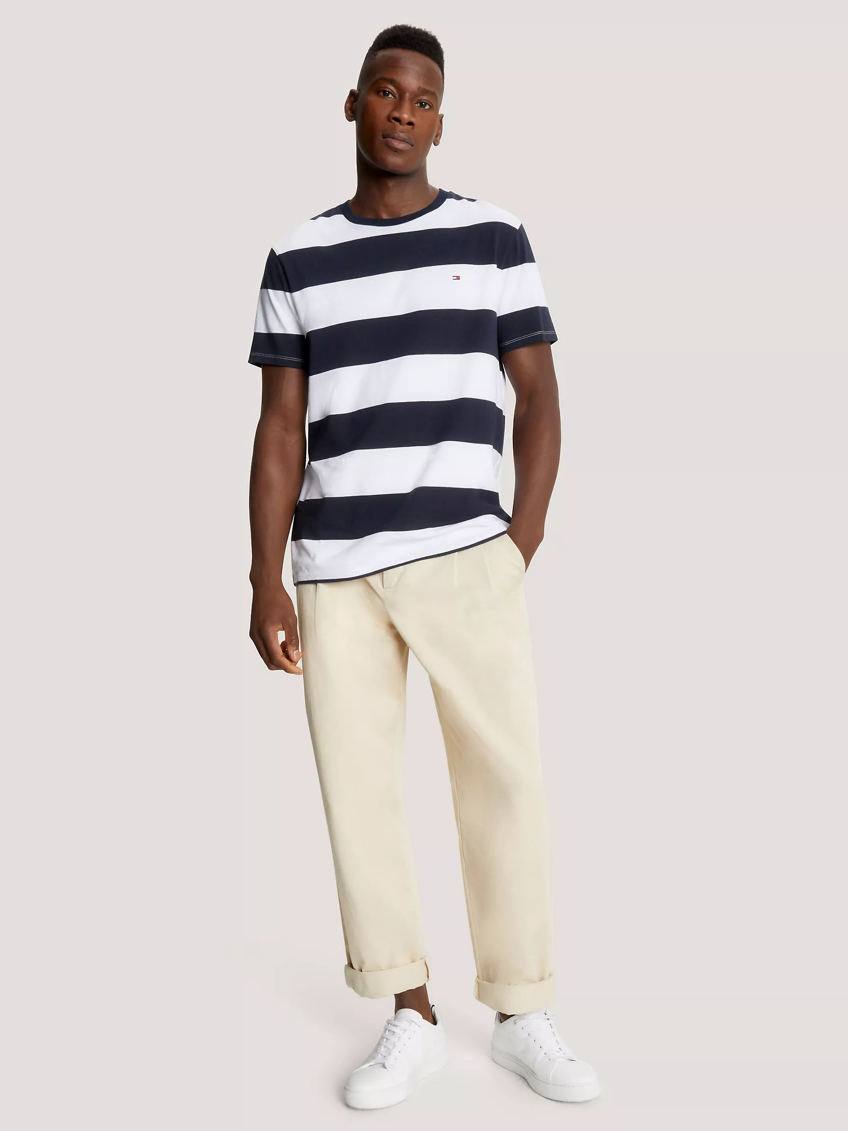 Мужская футболка Tommy Hilfiger, Футболка с полосками в стиле регби