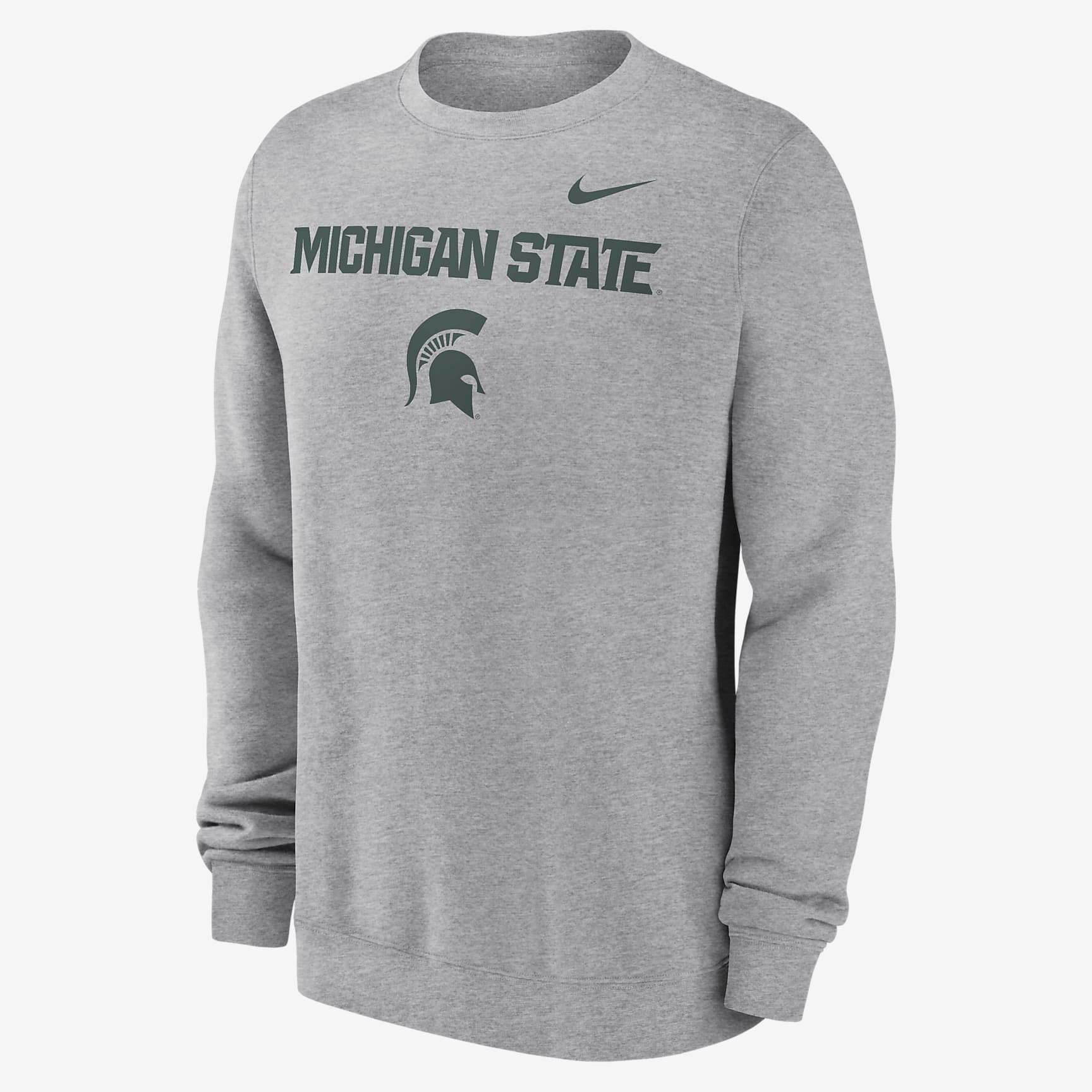Michigan State Spartans Primetime Primary Stack Men's Nike College Pullover Crew