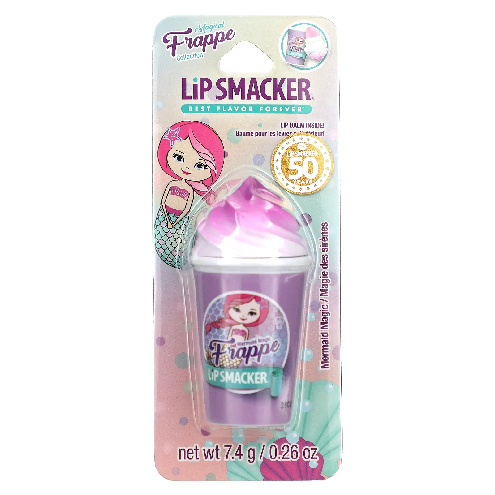Lip Smacker, Magical Frappe Collection, бальзам для губ, магия русалки, 7,4 г (0,26 унции)