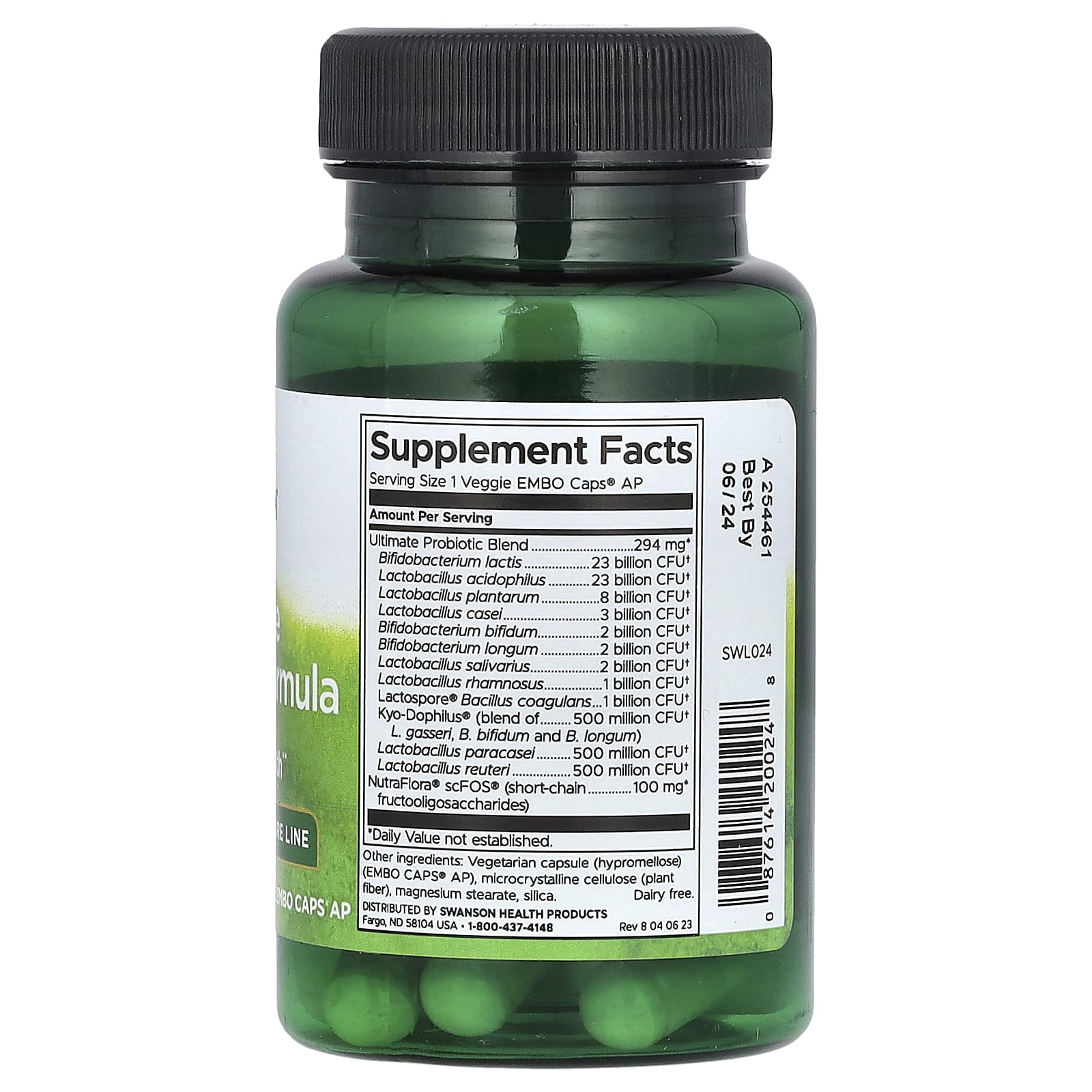 Swanson, Ultimate Probiotic Formula, 30 вегетарианских капсул Embo Ap