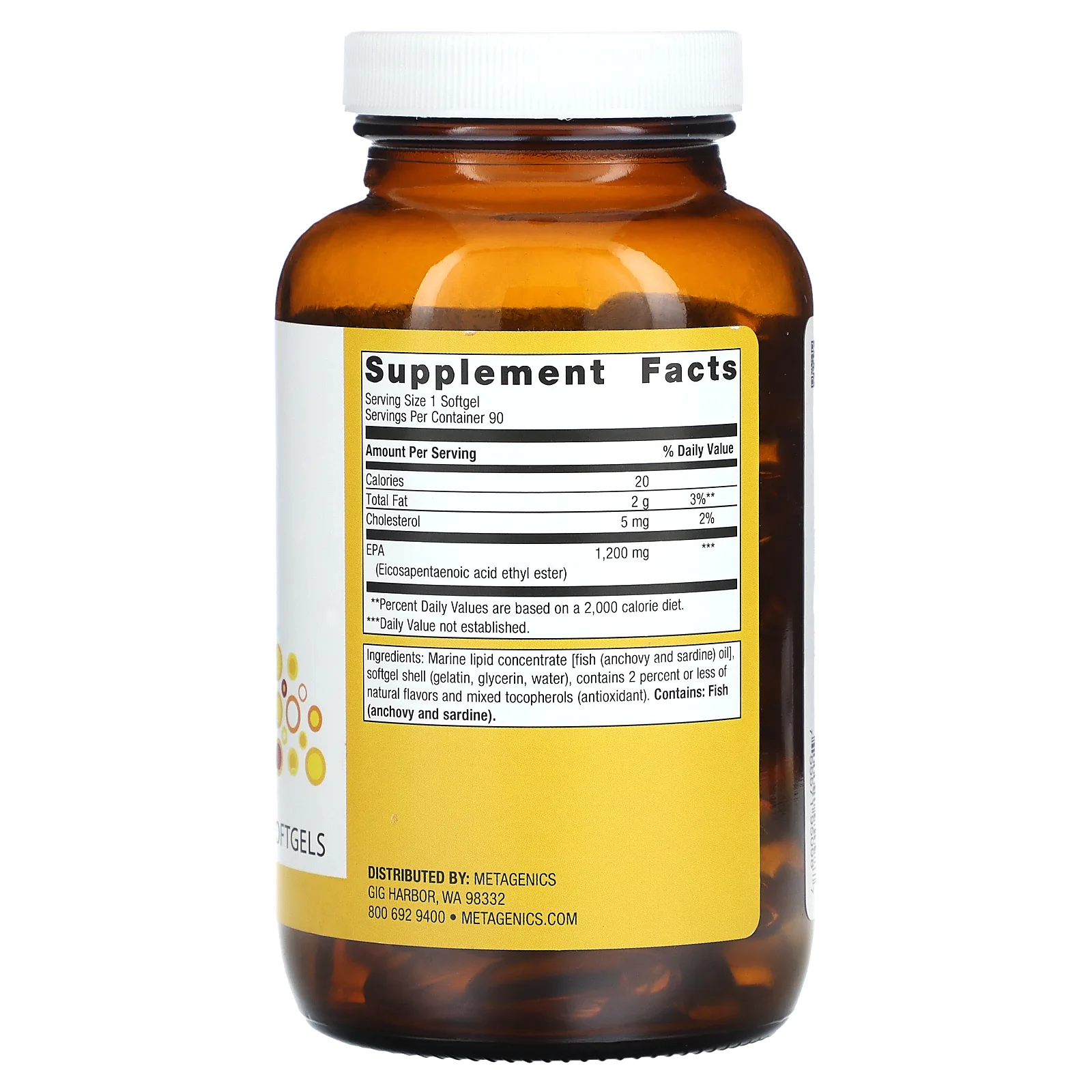 Metagenics, OmegaGenics EPA 1200, Natural Lemon Lime, 90 Softgels