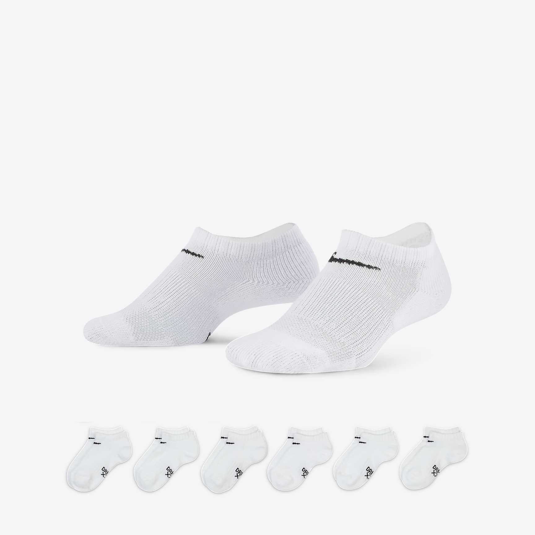 Nike Dri-FIT Performance Basics Little Kids' No-Show Socks (6 Pairs)