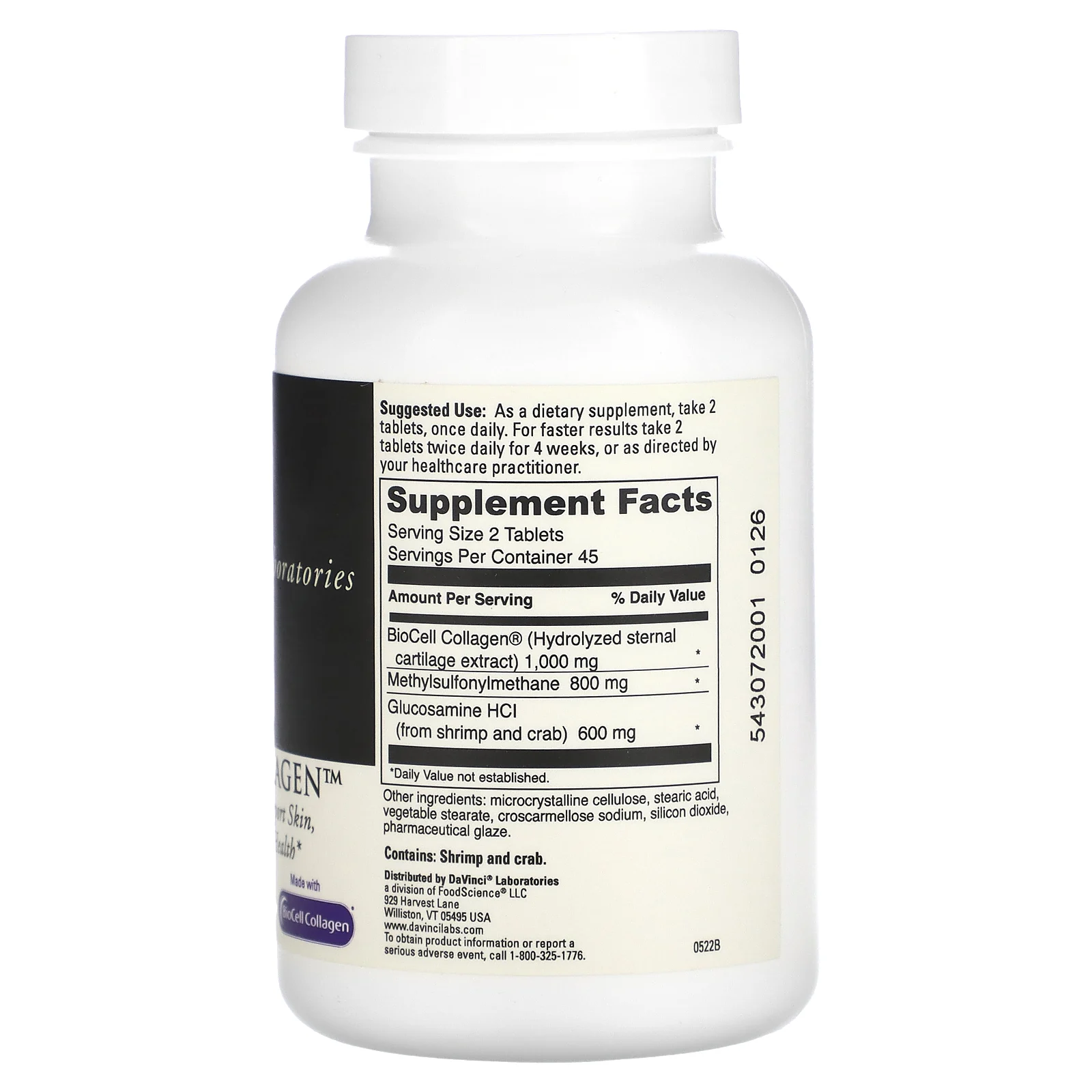 DaVinci Laboratories of Vermont, Nature's Collagen, 90 таблеток